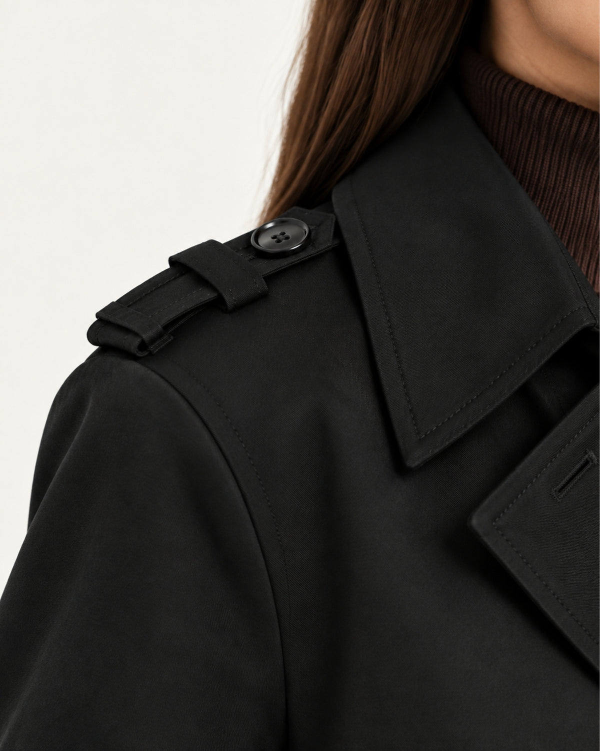 Jess Black Trench Coat