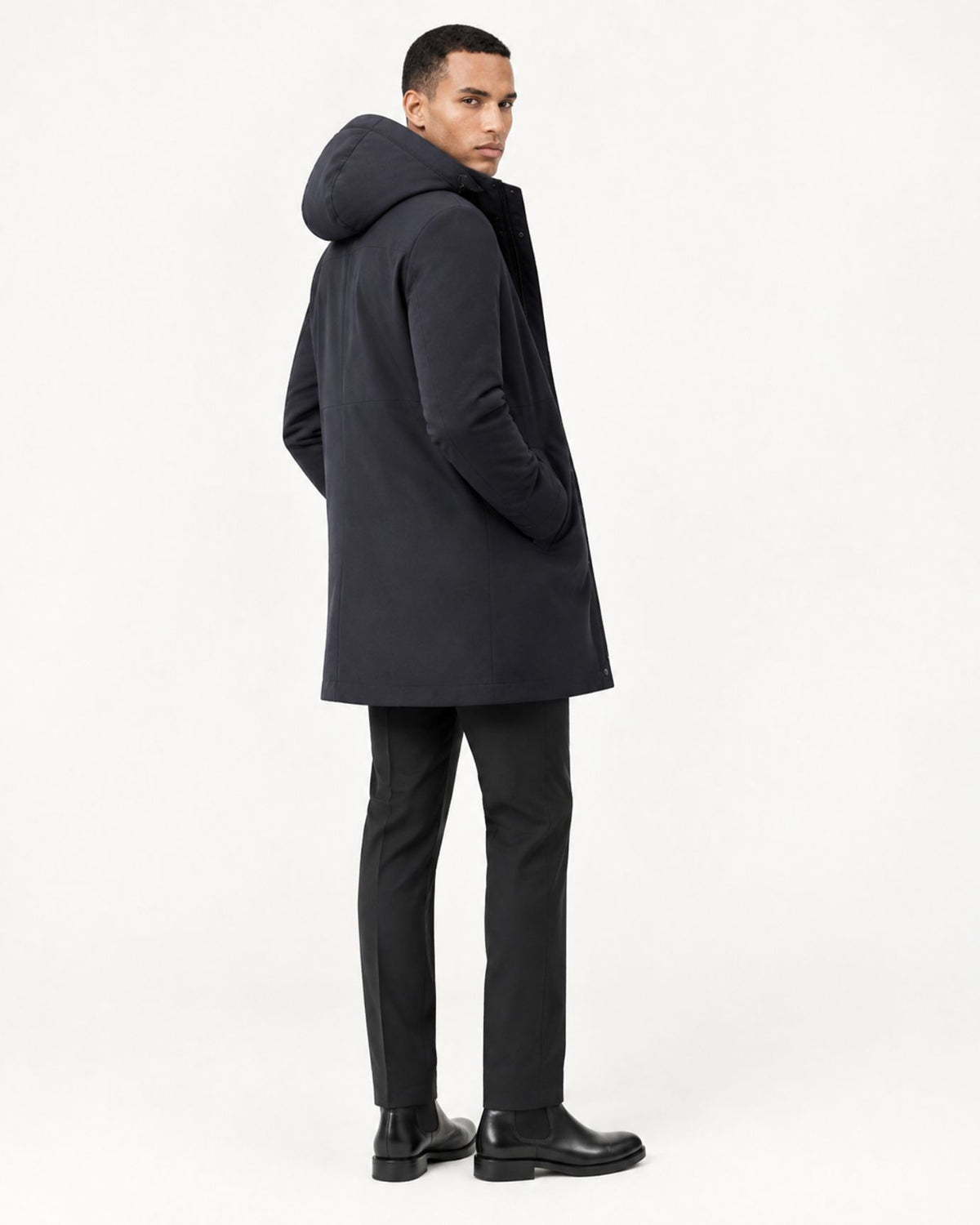 High-End Goose Down-Lined Parka with Mink Fur Hood