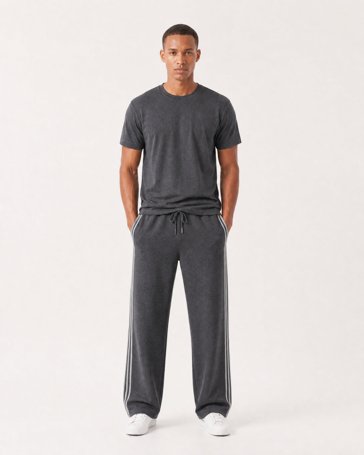Boston Cashmere Wool Jacquard Straight Pants