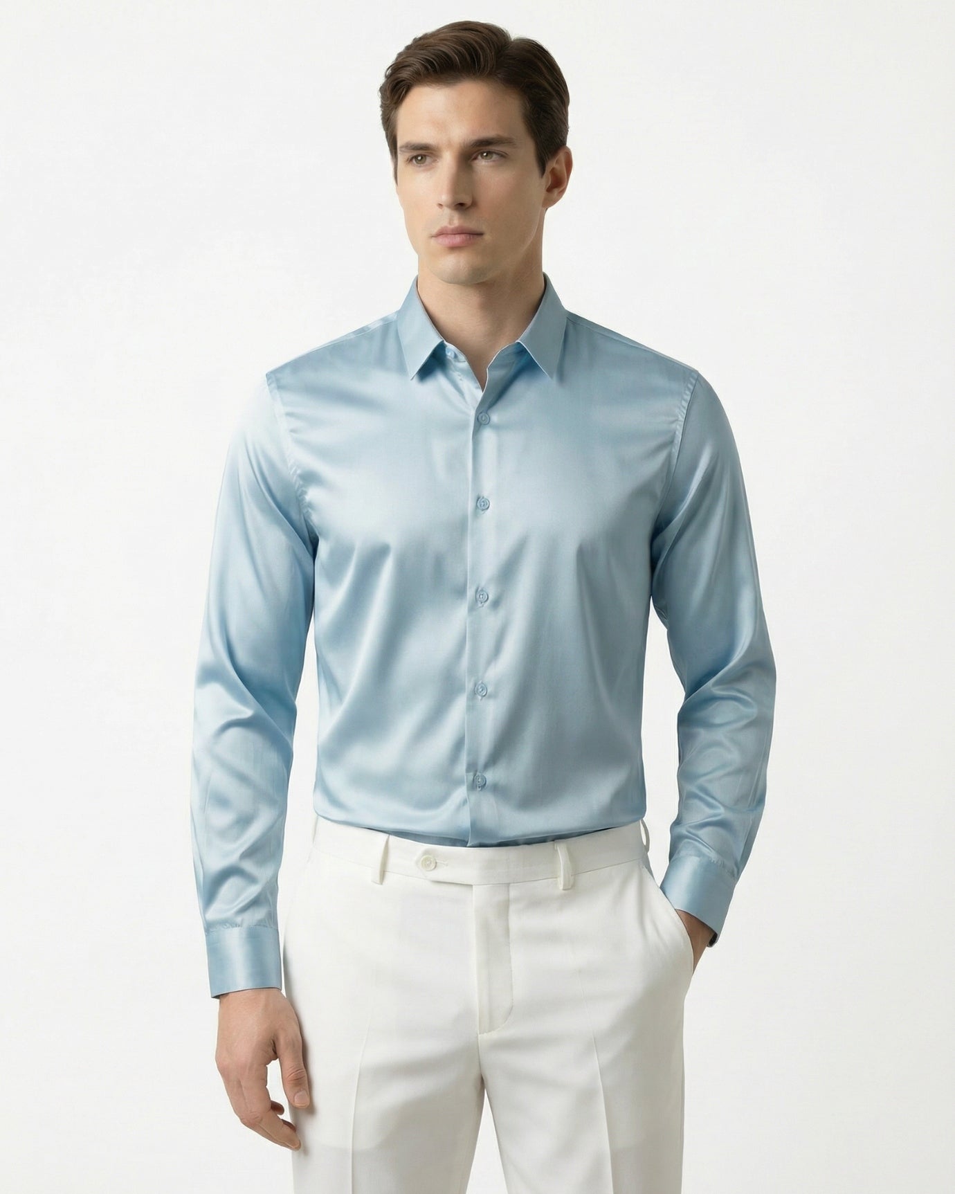 Double Mercerized Ice Silk Shirt