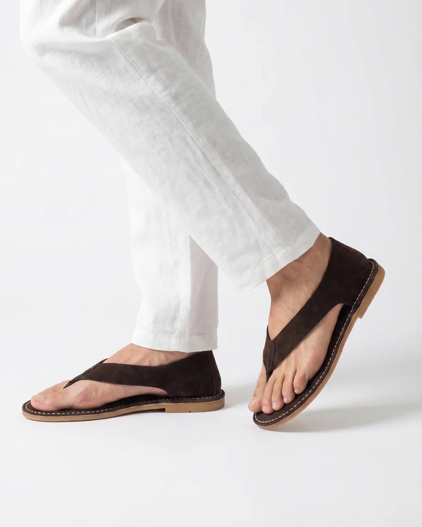 Comfortable Leather Flip-Flops – Breathable Velvet Sandals