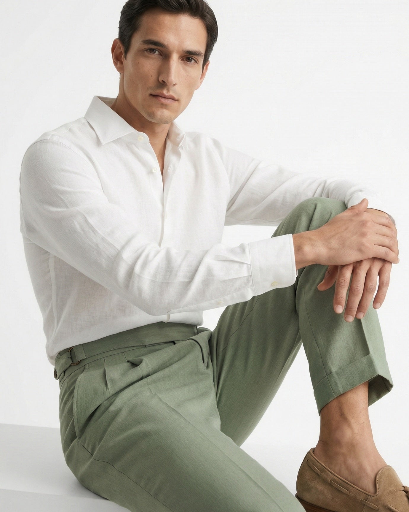 Retro British Trousers Naples High-Waist