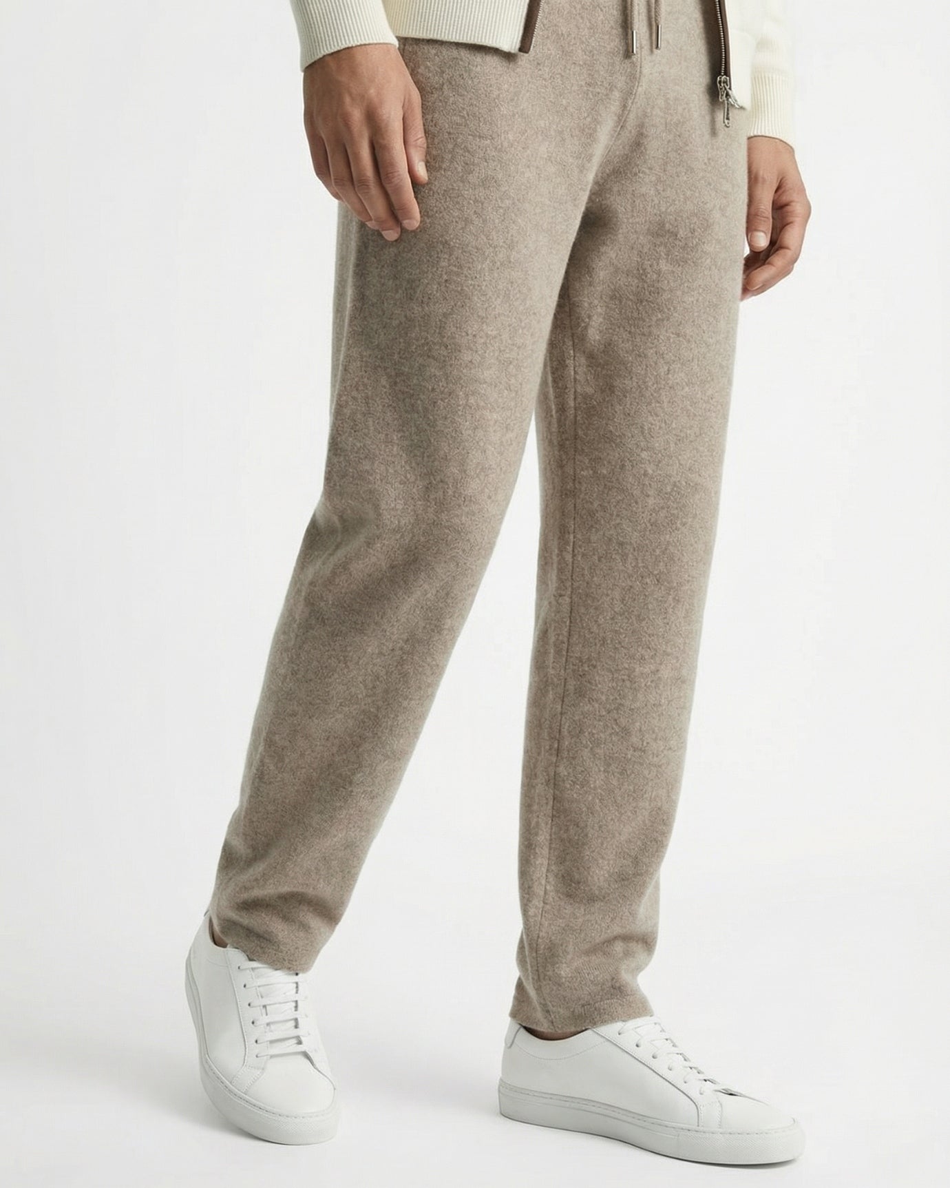 Pantalones holgados de lujo de lana de cachemira de edición limitada