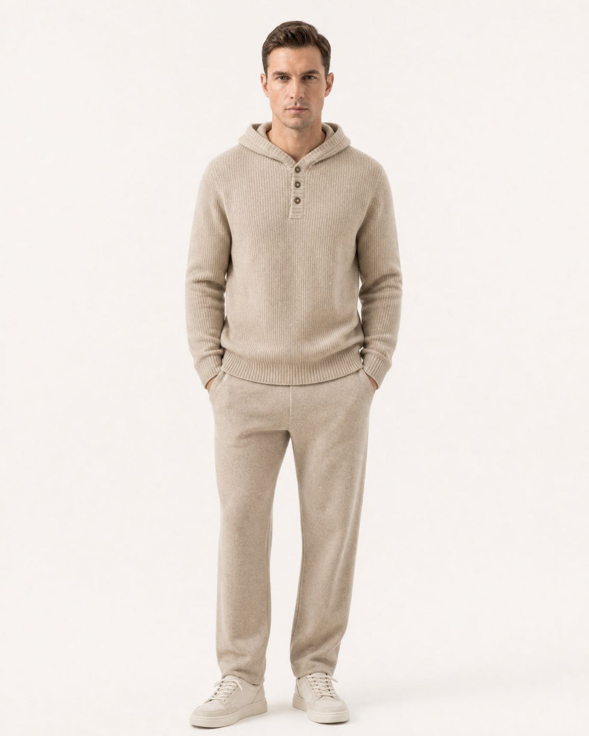 Relaxed Fit Cashmere Hooded Sweater