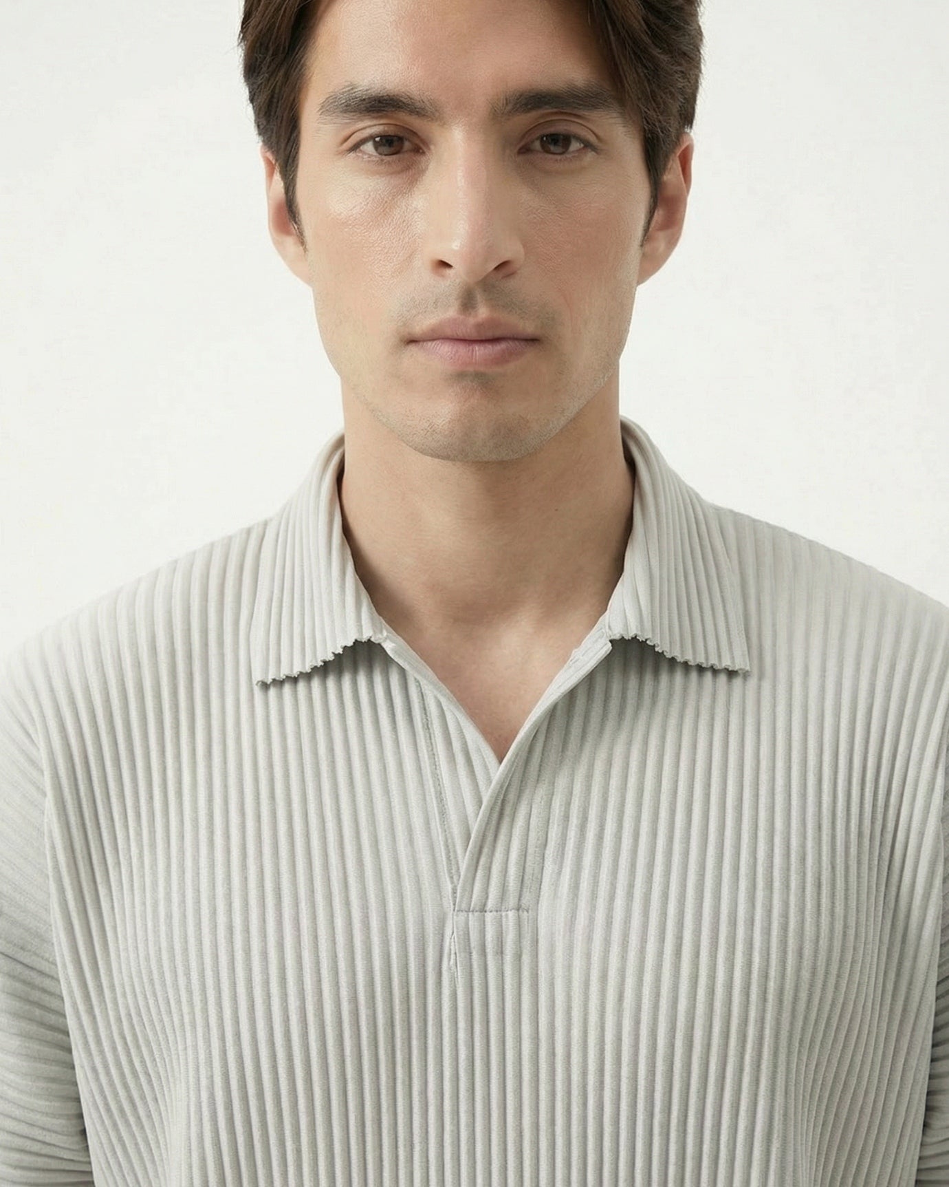 Sakura Collection Pleated Short-Sleeve Polo