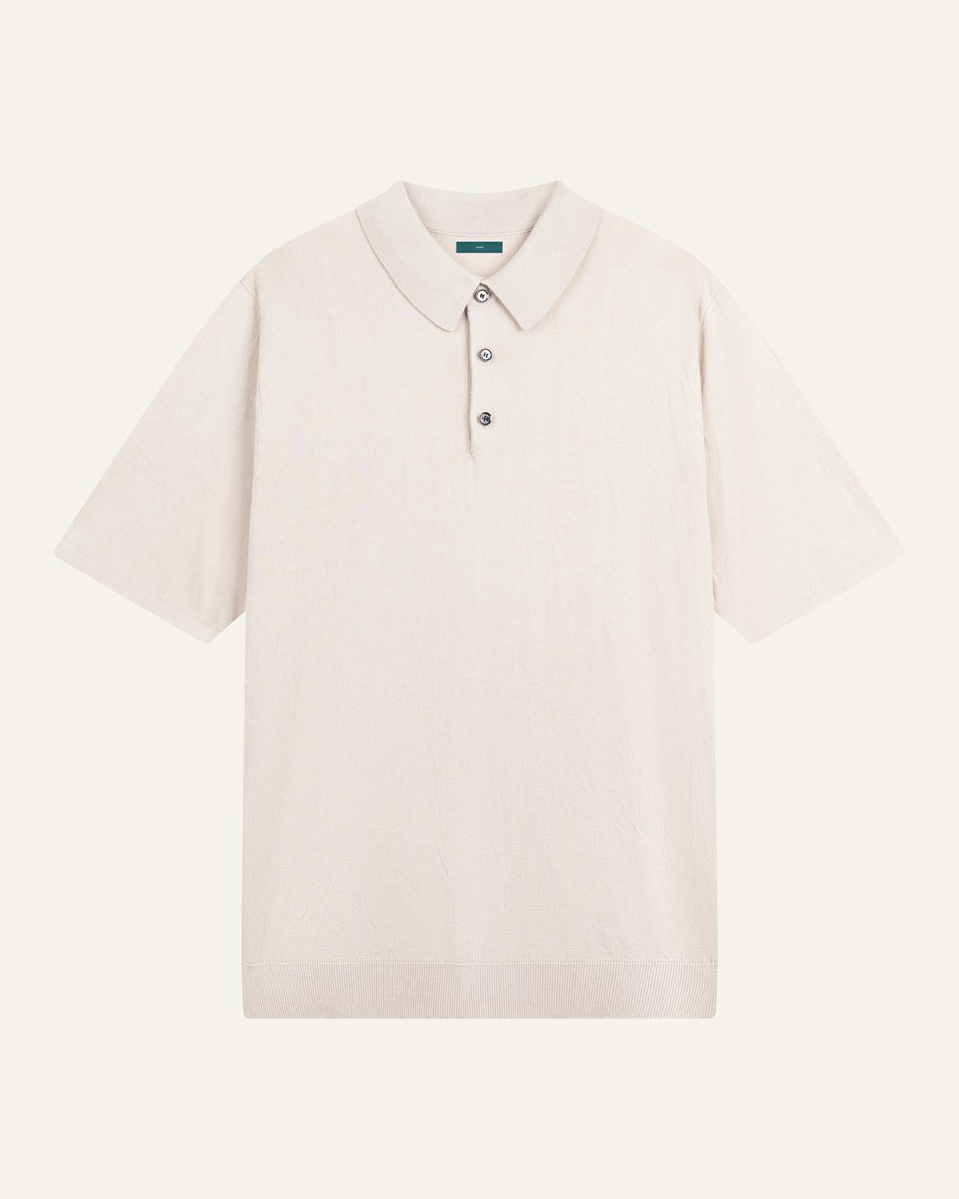 Cashmere Mulberry silk polo light beige