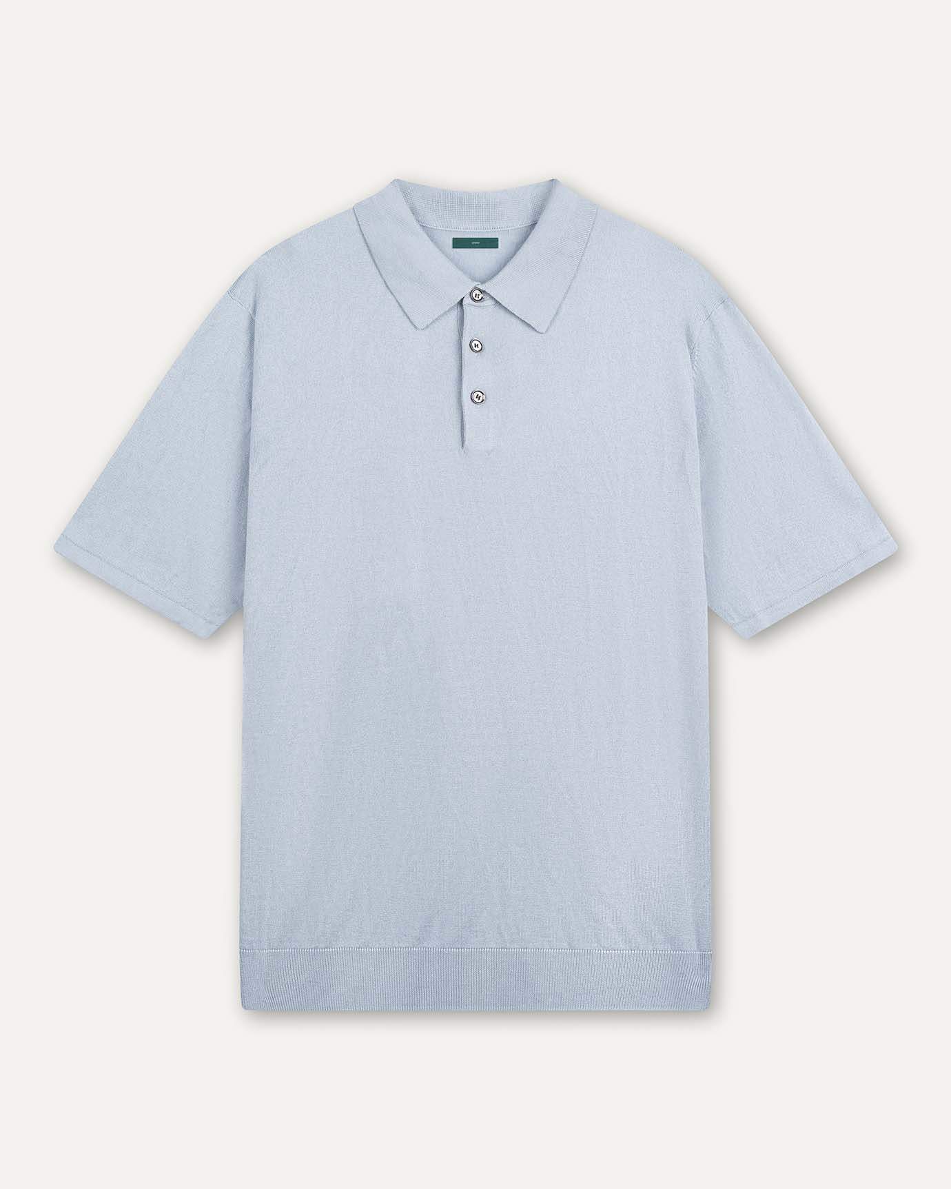 Cashmere Mulberry silk polo cloud blue