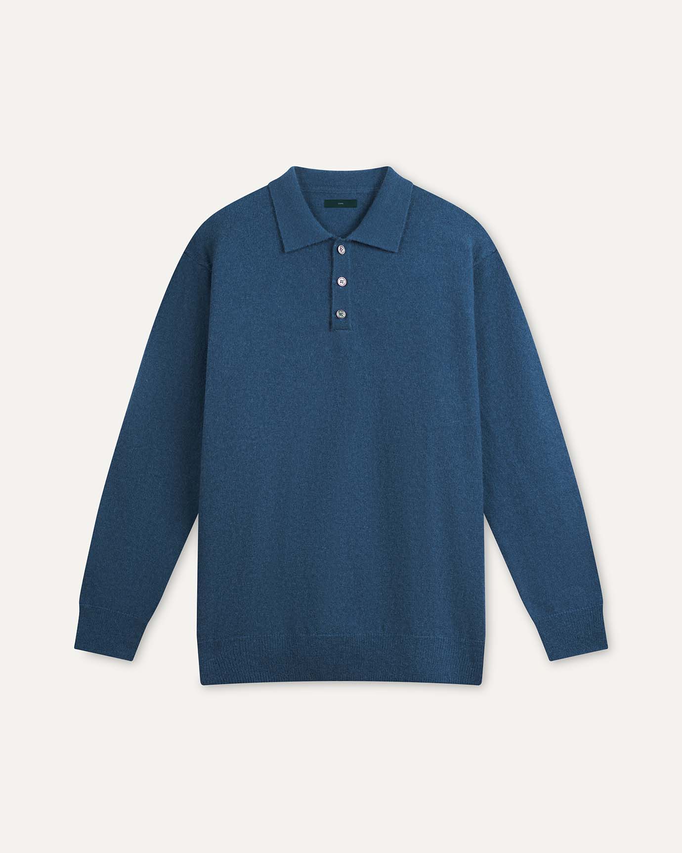 Cashmere long sleeve polo Lauren Dark Blue
