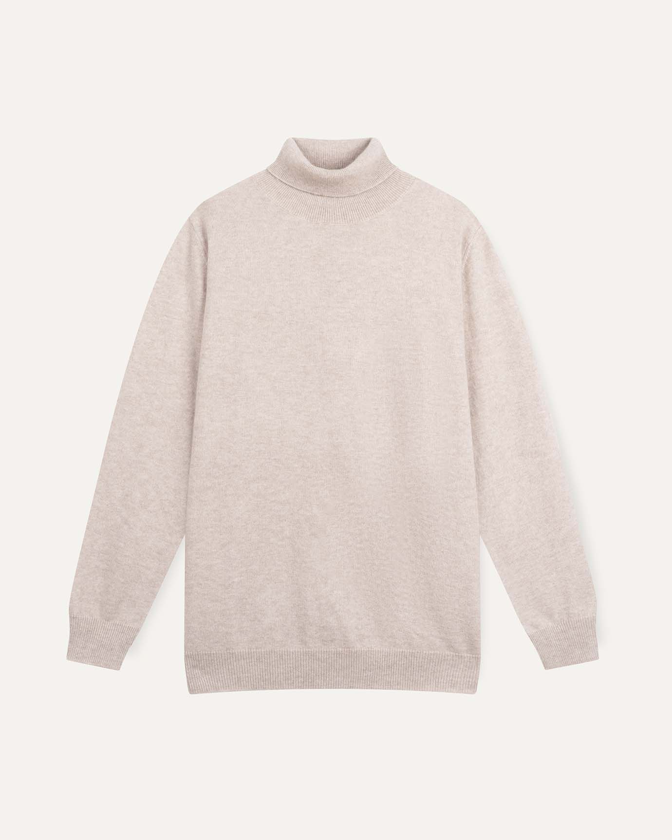 Cashmere turtle neck sweater camel