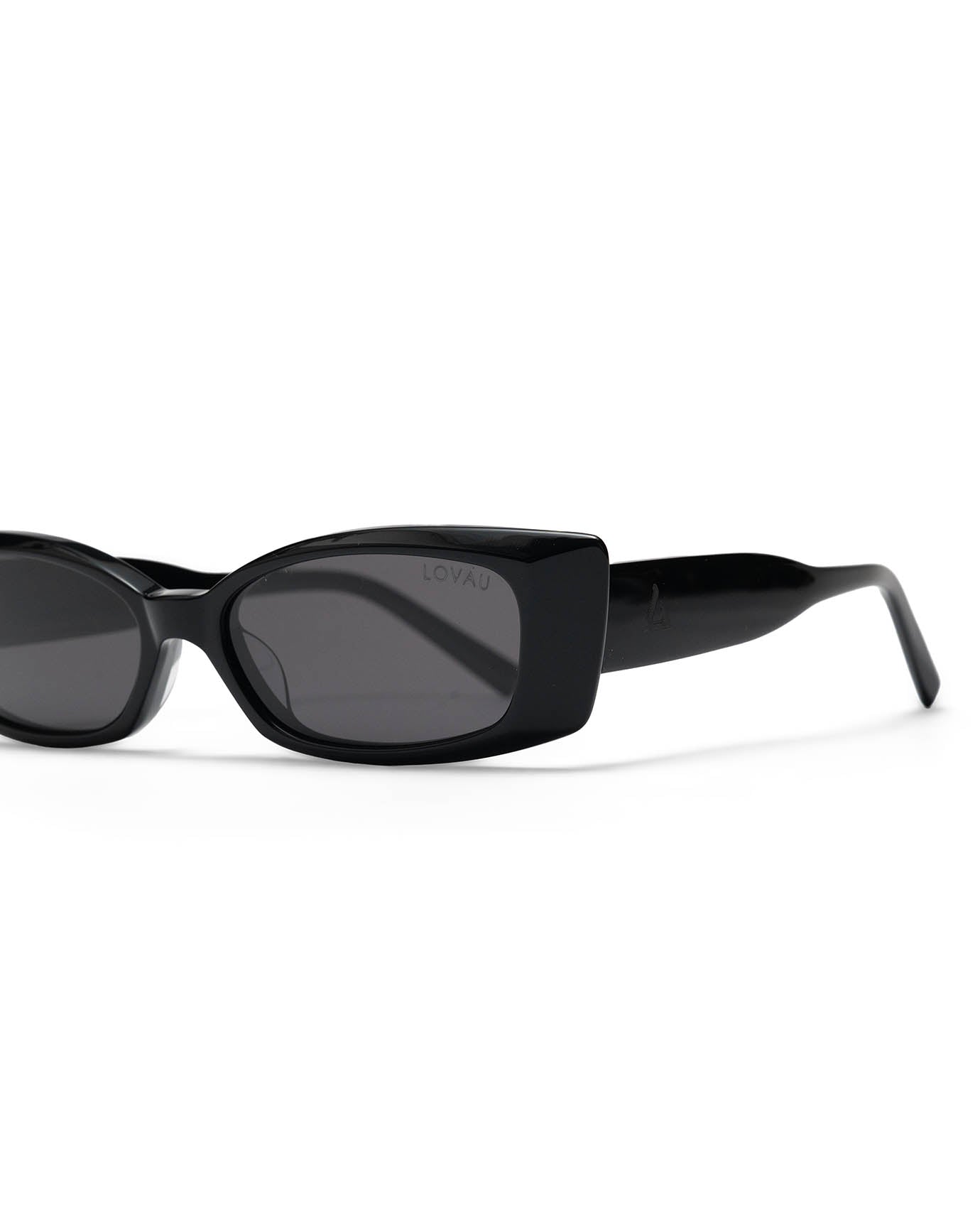 Black Dark Gray Tint 90s Sunglasses