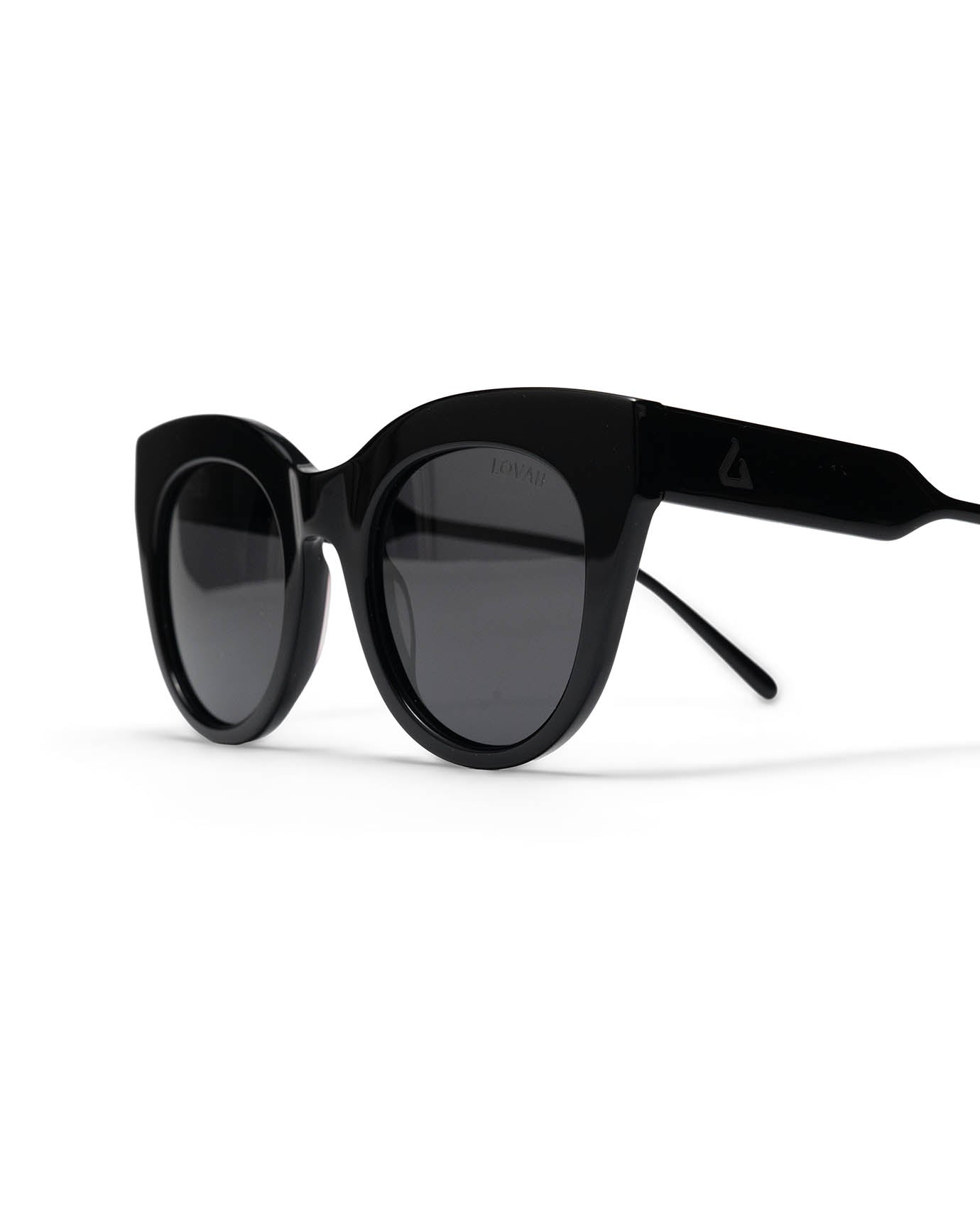 Cat Eye Black Smoke Tint Sunglasses