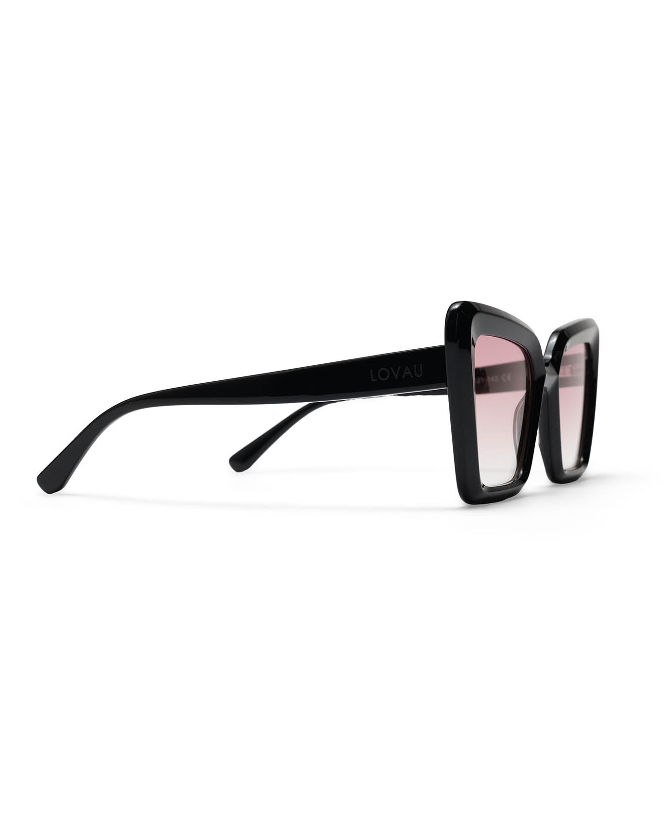 Black Light Pink Cat Eye Sunglasses