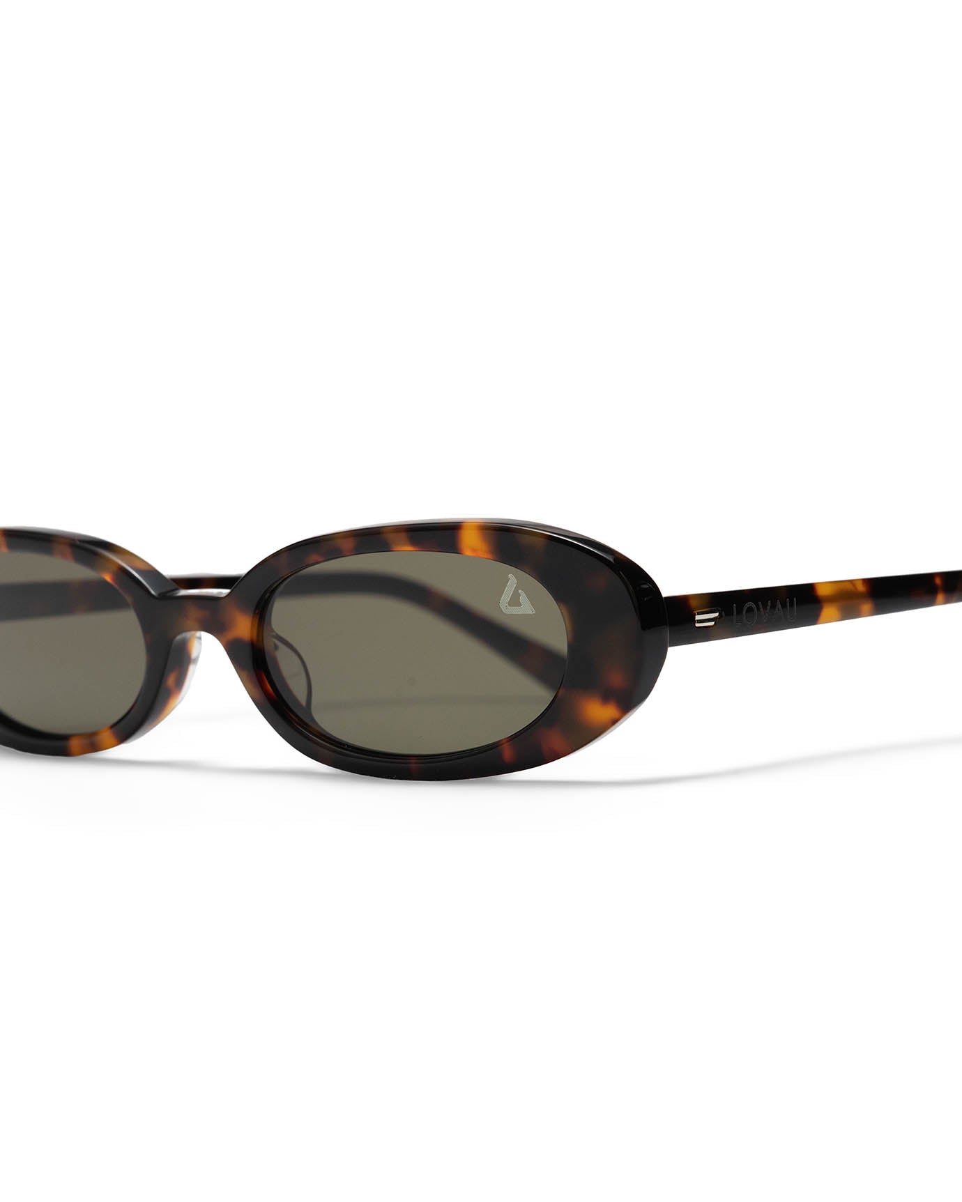 Lana Tortoiseshell Green Oval Sunglasses