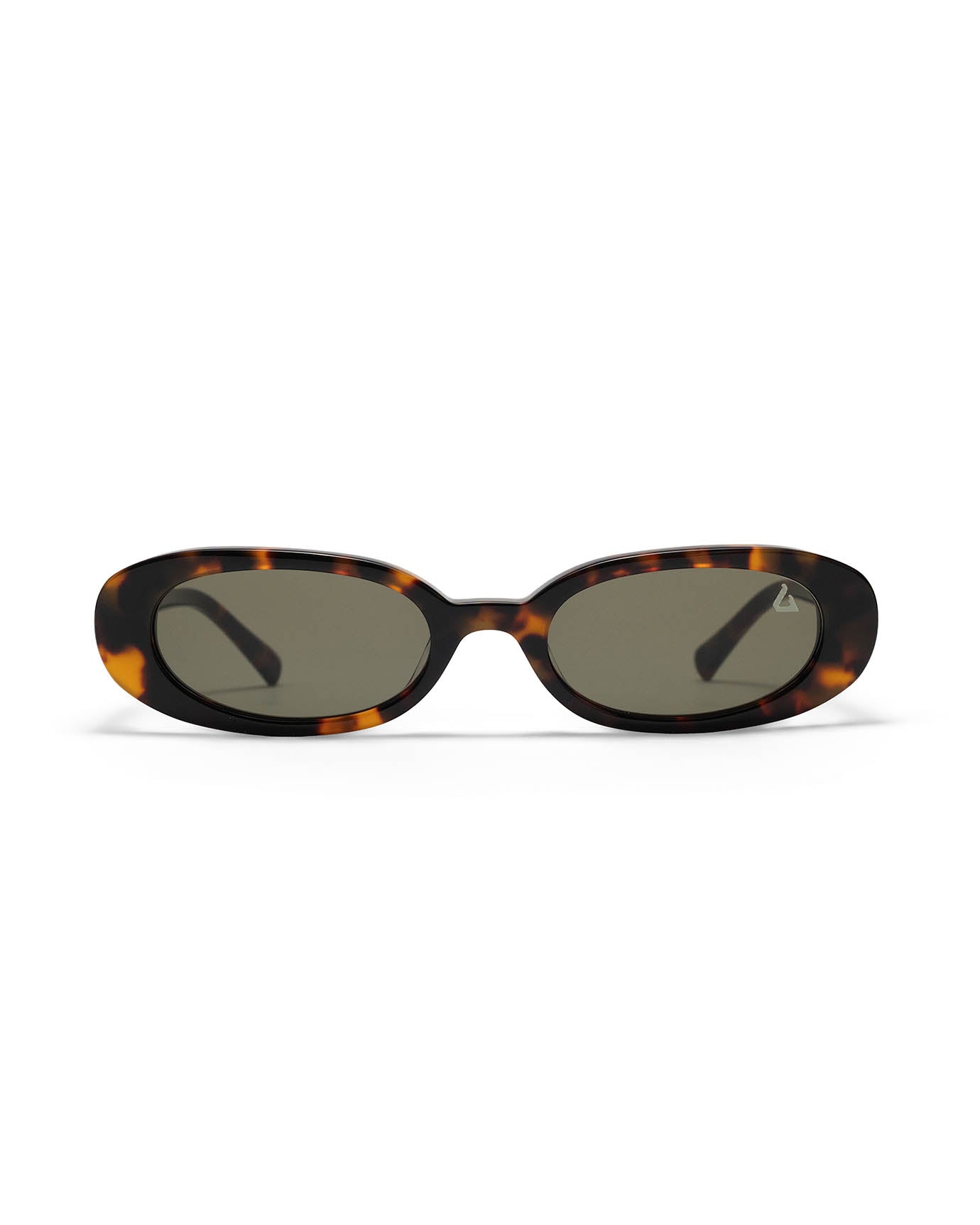 Lana Tortoiseshell Green Oval Sunglasses
