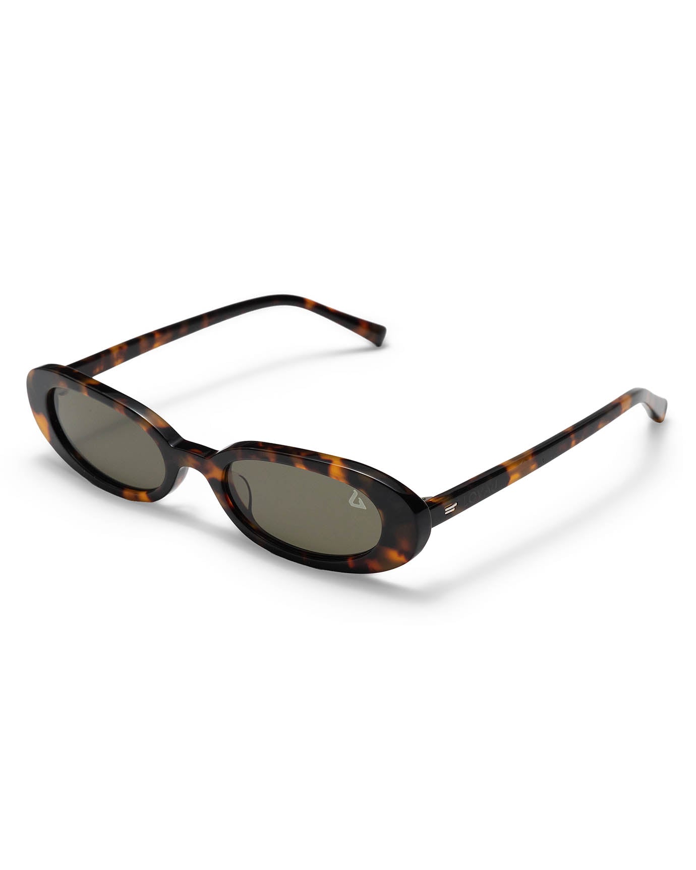 Lana Tortoiseshell Green Oval Sunglasses