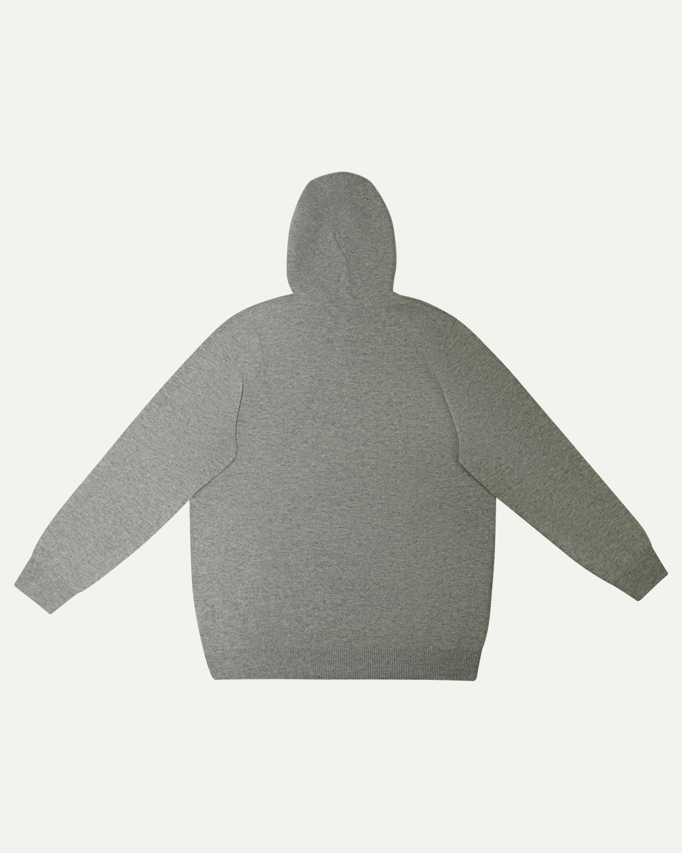 Limited edition gray hoodie with navy blue embroidered logo