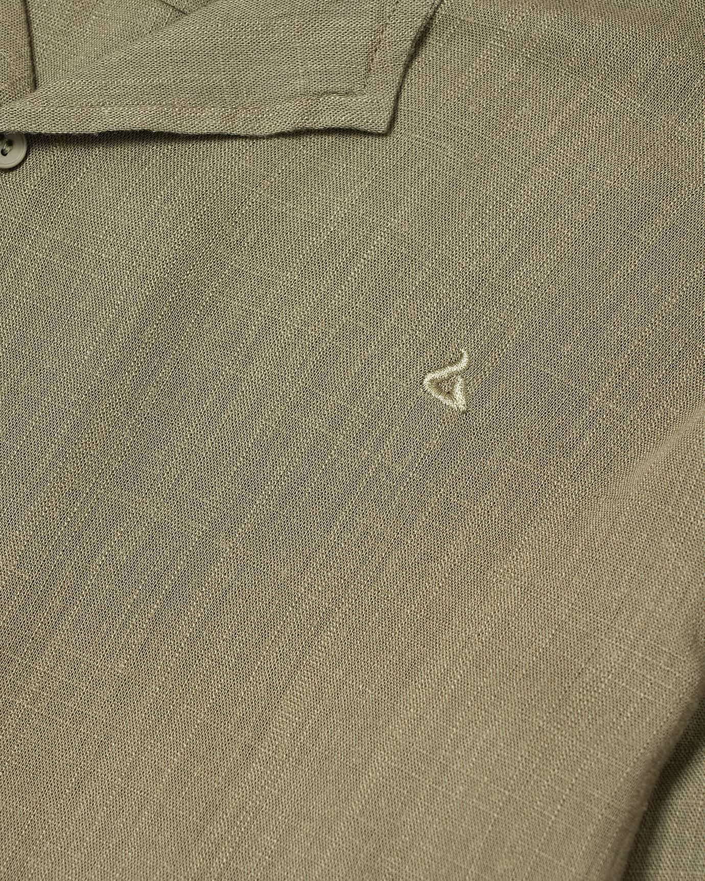 Comfortable and elegant cotton shirt in muted green shade