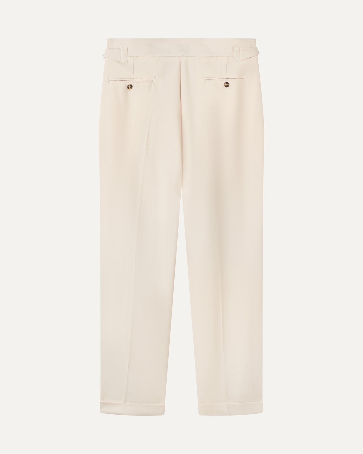 Lightweight and soft apricot cotton trousers offering a versatile look for any occasion