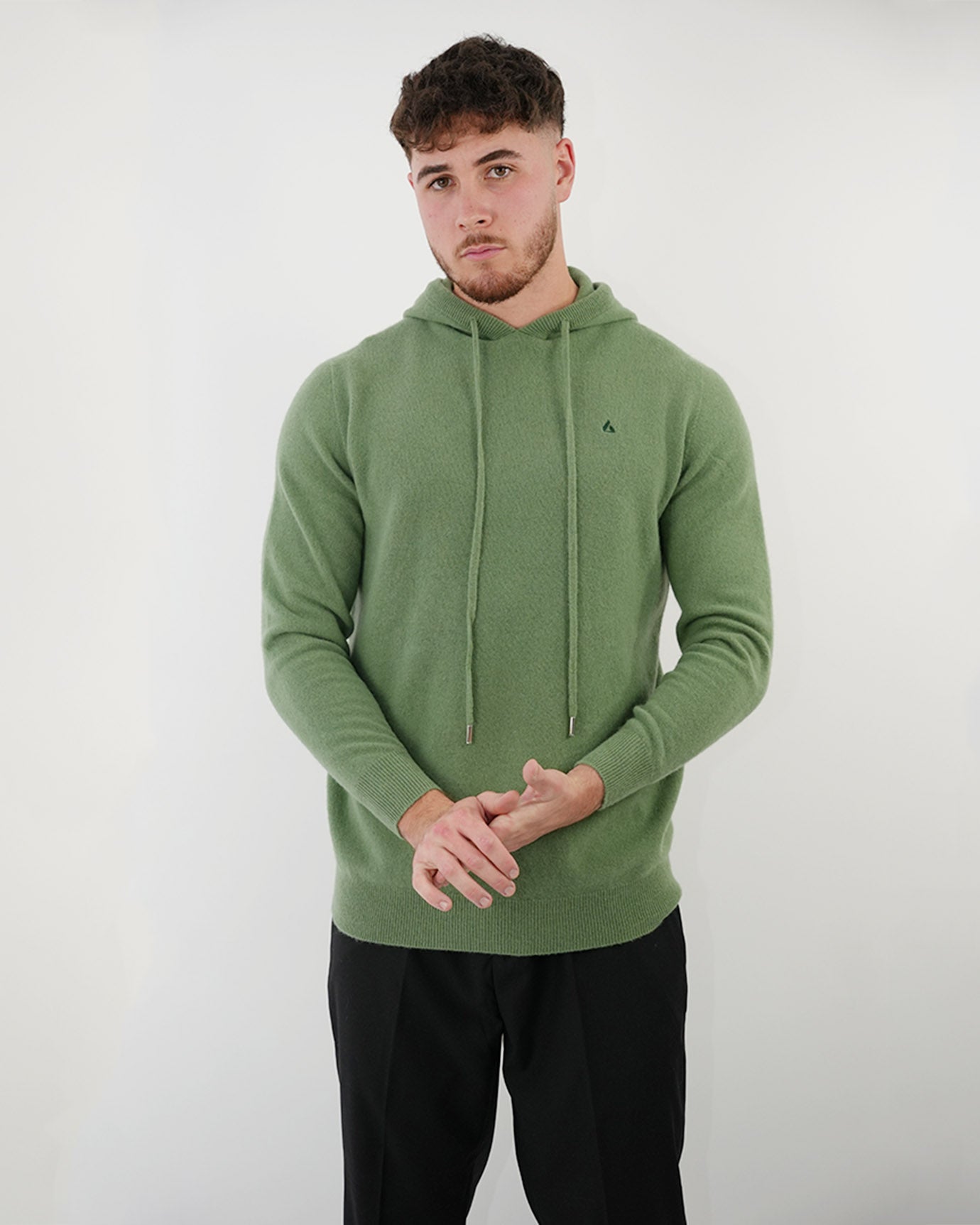 Shop Wool Classy green hoodie with dark green logo