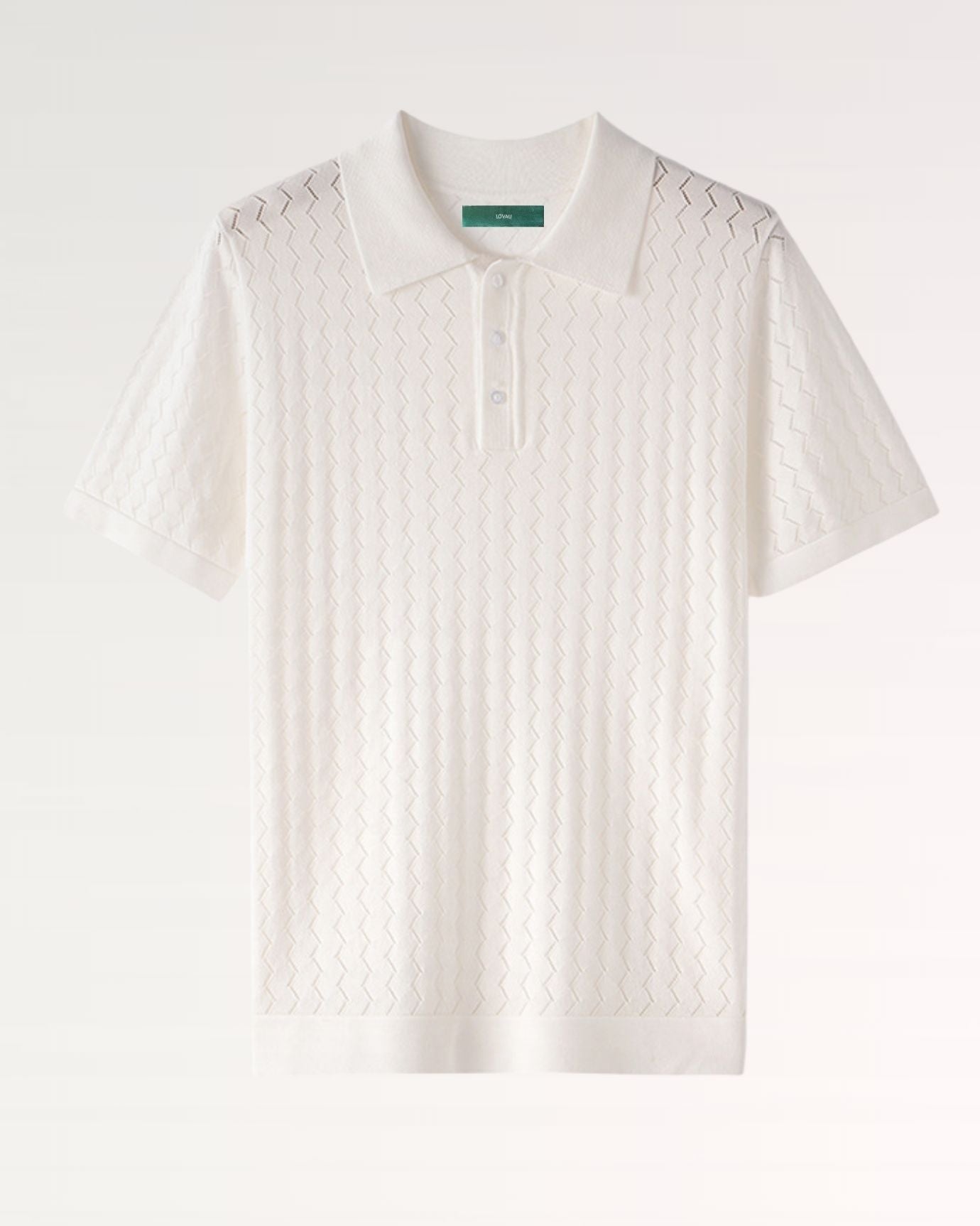 Mulberry Silk Cashmere Knitted Polo white