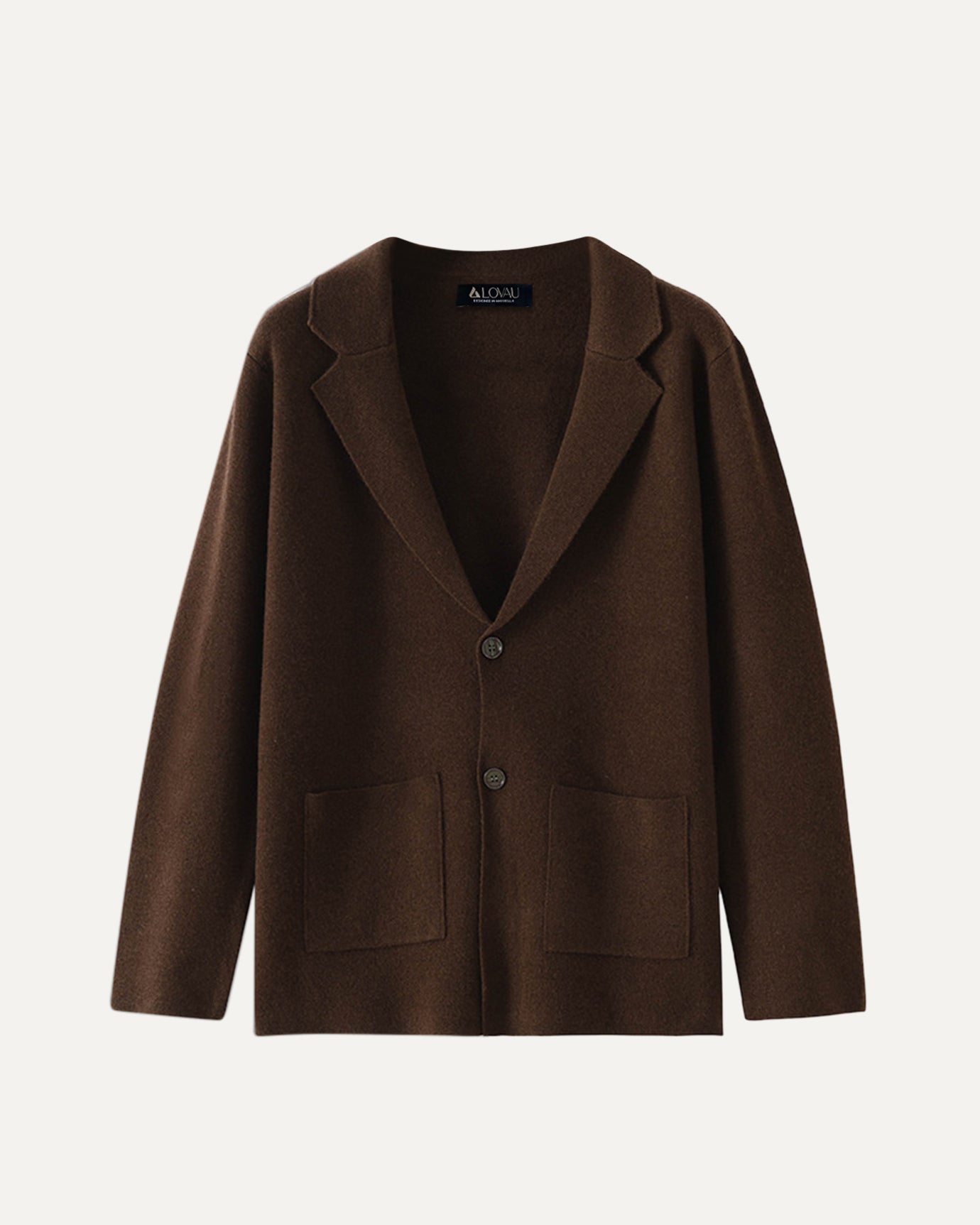 Lovau x Classy Wool & Cashmere Knitted Cardigan Brown