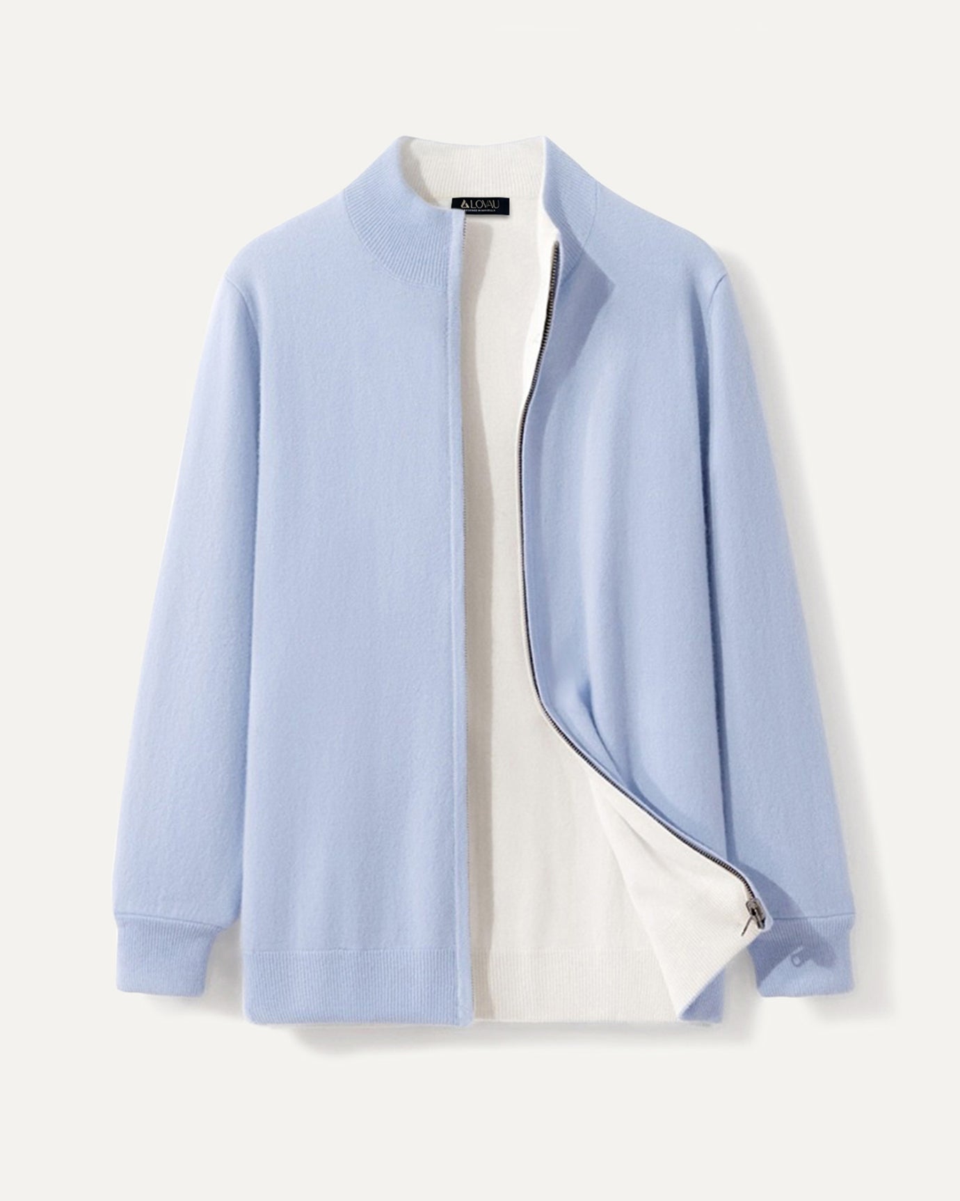 Sky Blue Lovau Iman jacket in premium wool blend fabric