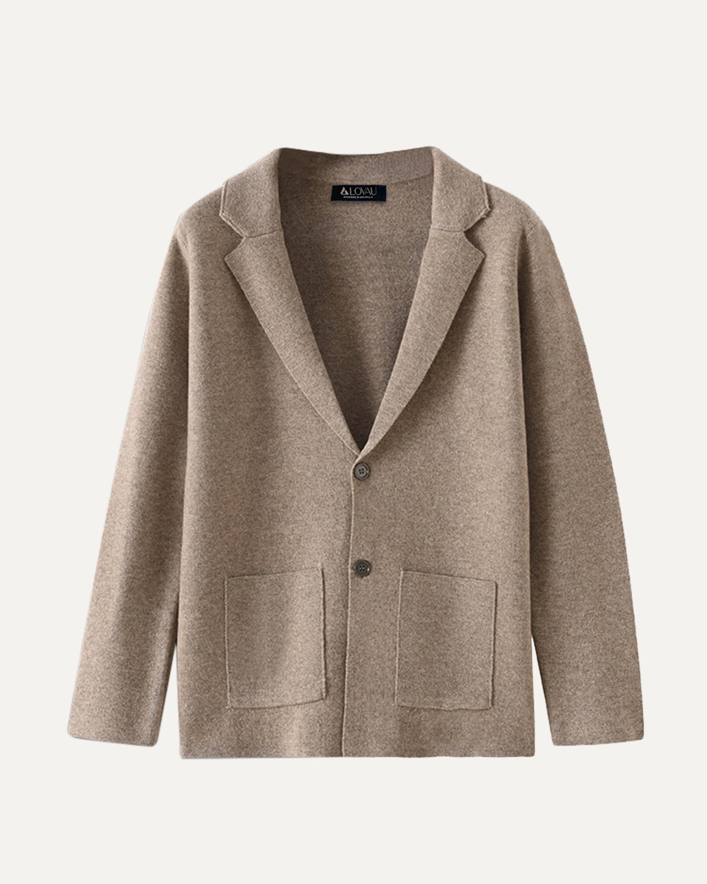 Lovau x Classy Wool & Cashmere Knitted Cardigan Camel