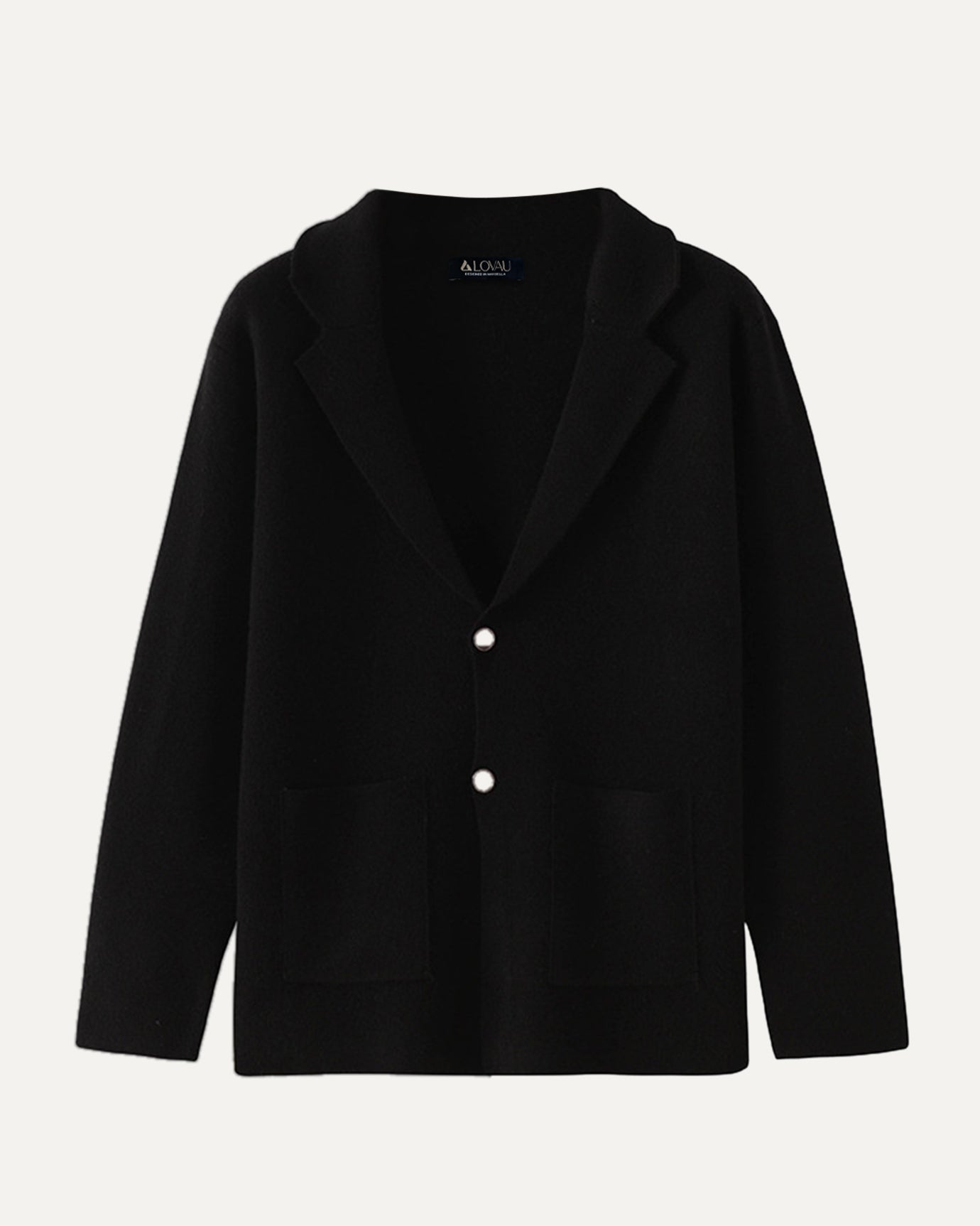 Lovau x Classy Wool & Cashmere Knitted Cardigan Black