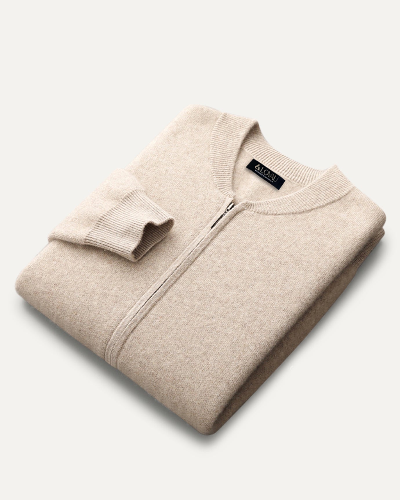 Textured wool fabric of Lovau top jacket in natural light