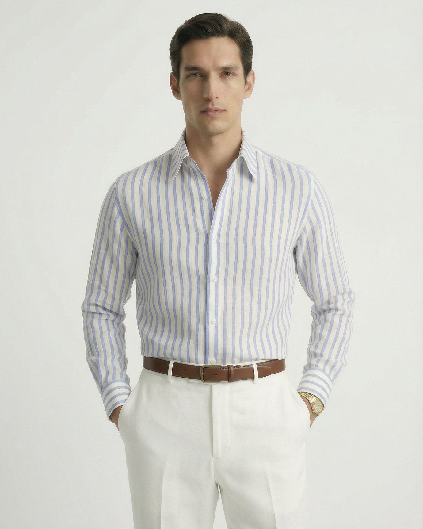 Striped Linen Shirt Rome