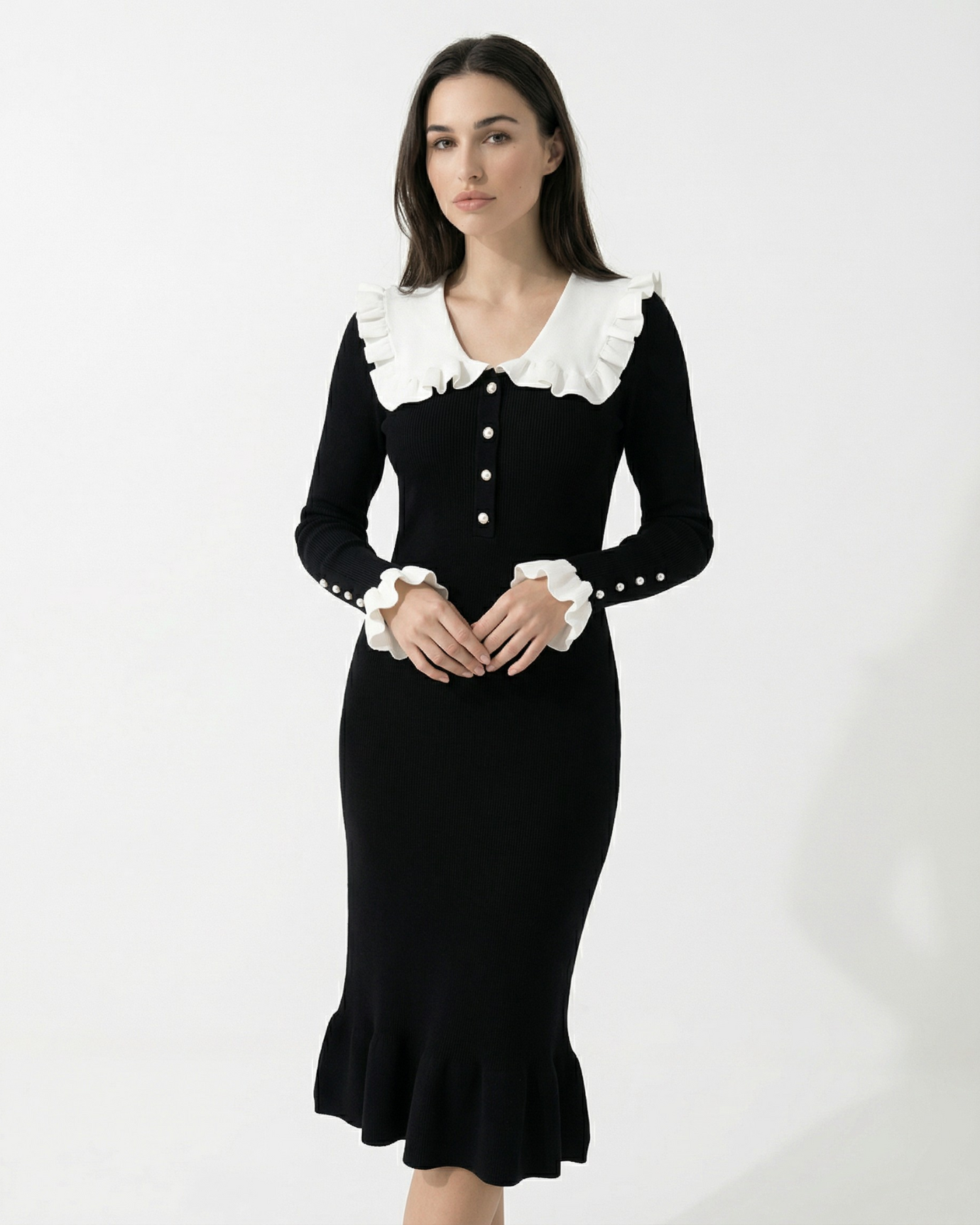 Vestido Old Money de manga larga