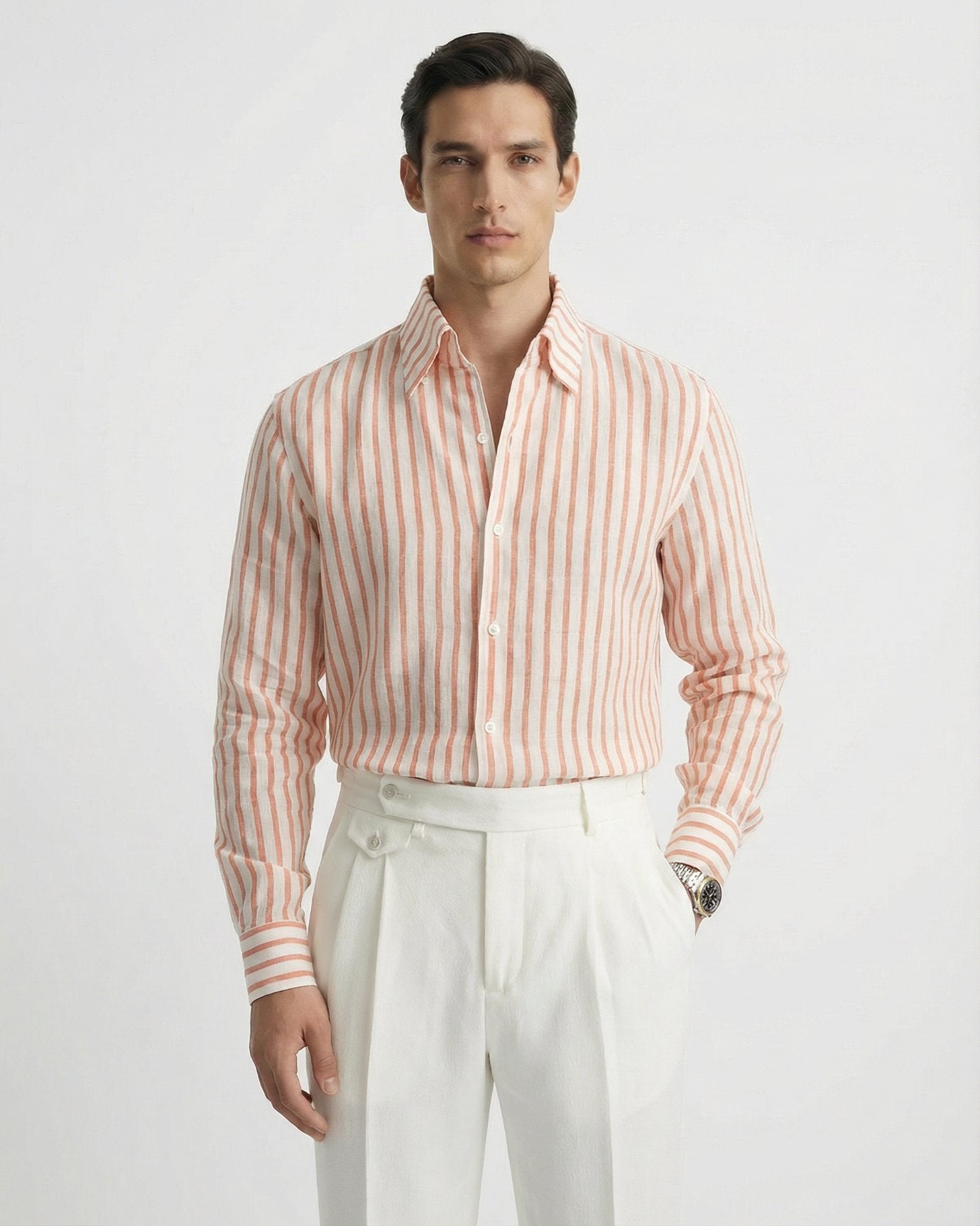 Striped Linen Shirt Rome