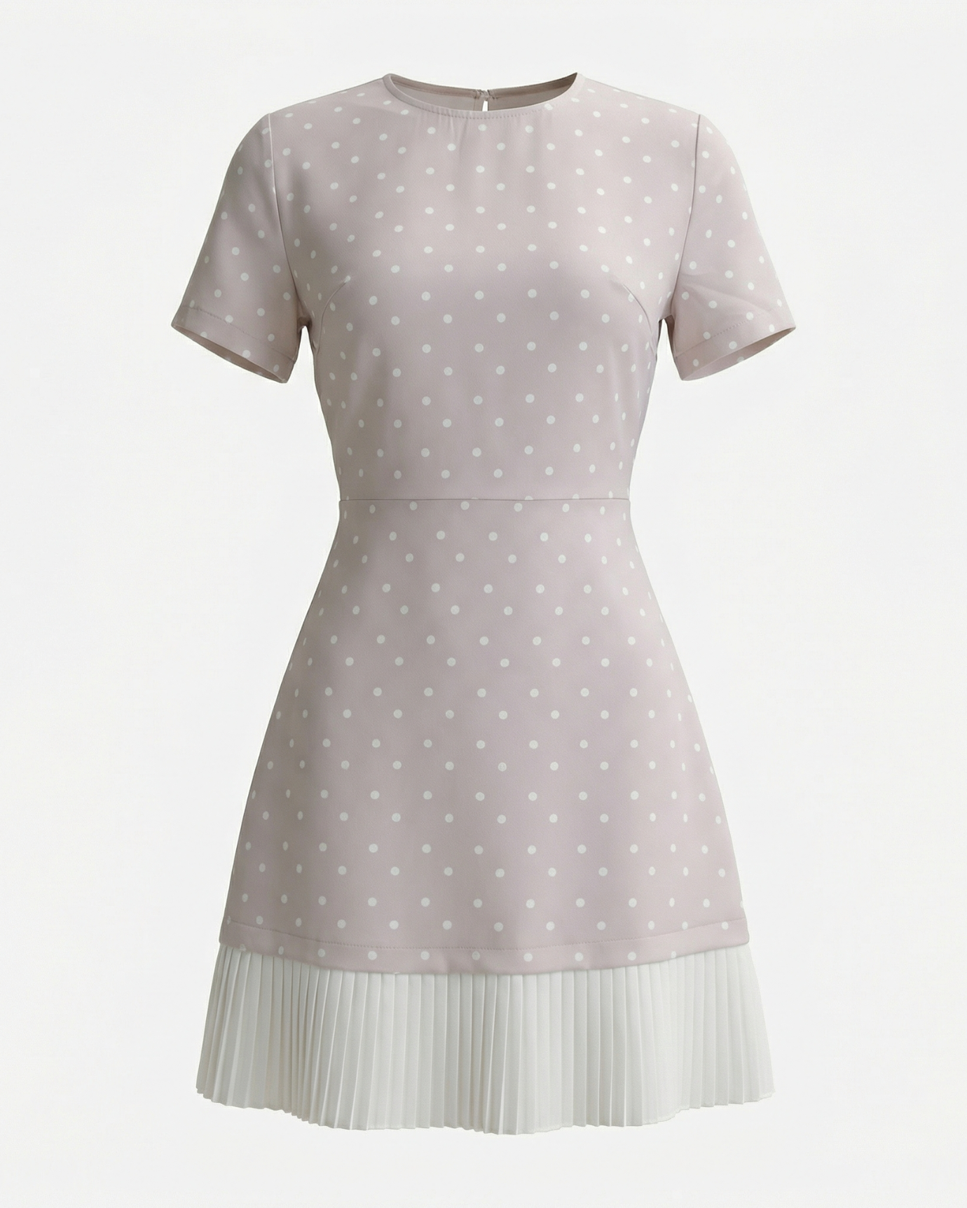 Vestido de seda hielo con lunares