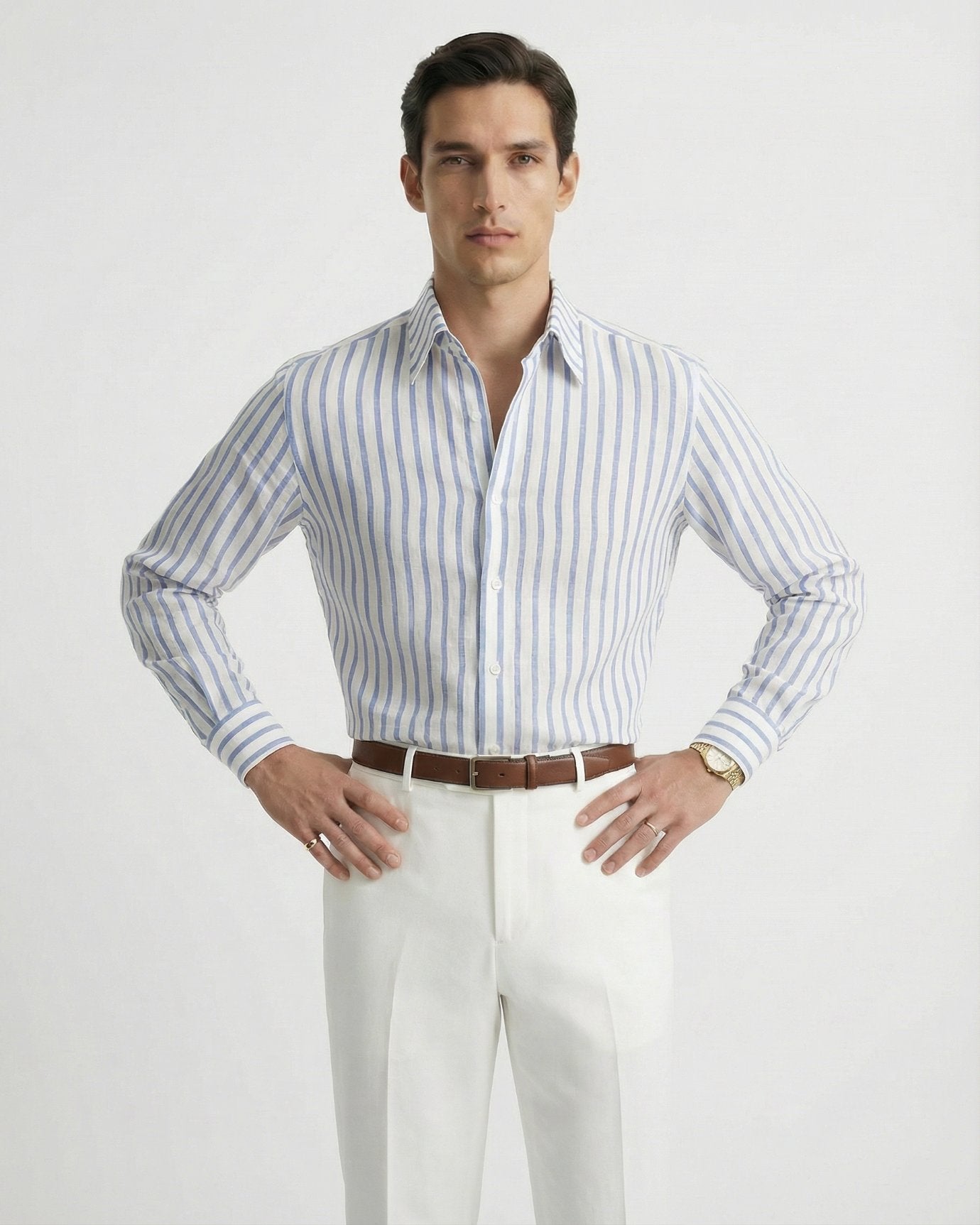 Striped Linen Shirt Rome