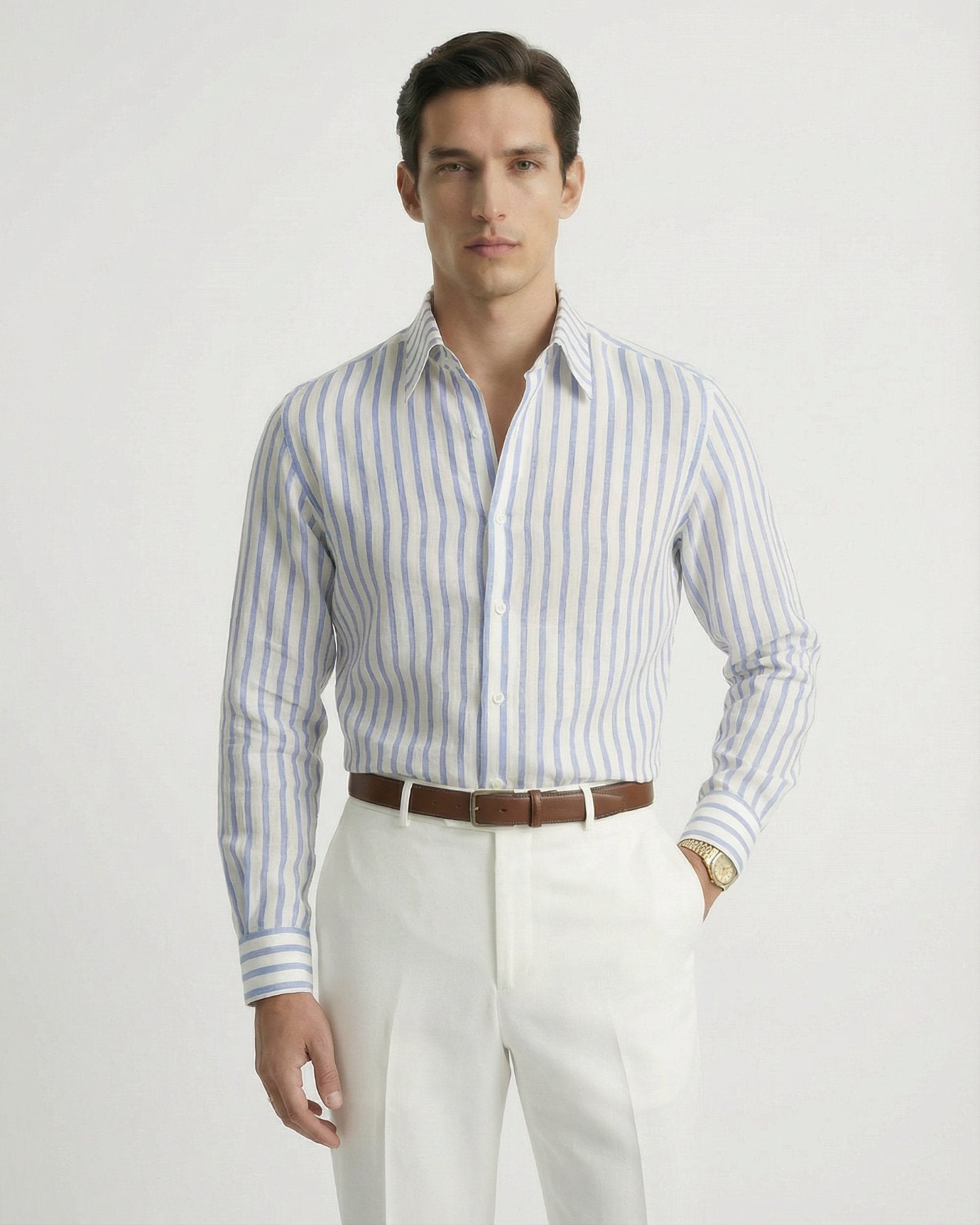 Striped Linen Shirt Rome