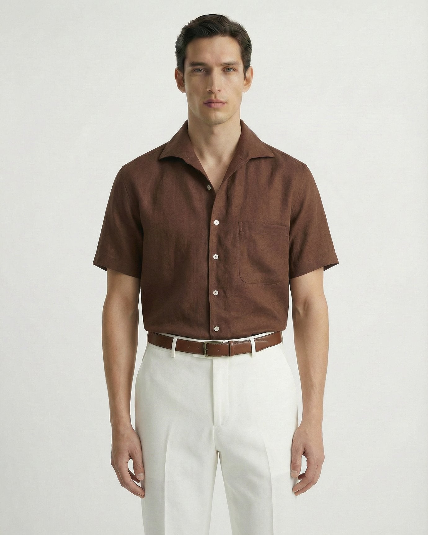 Milano Linen Shirt Brown