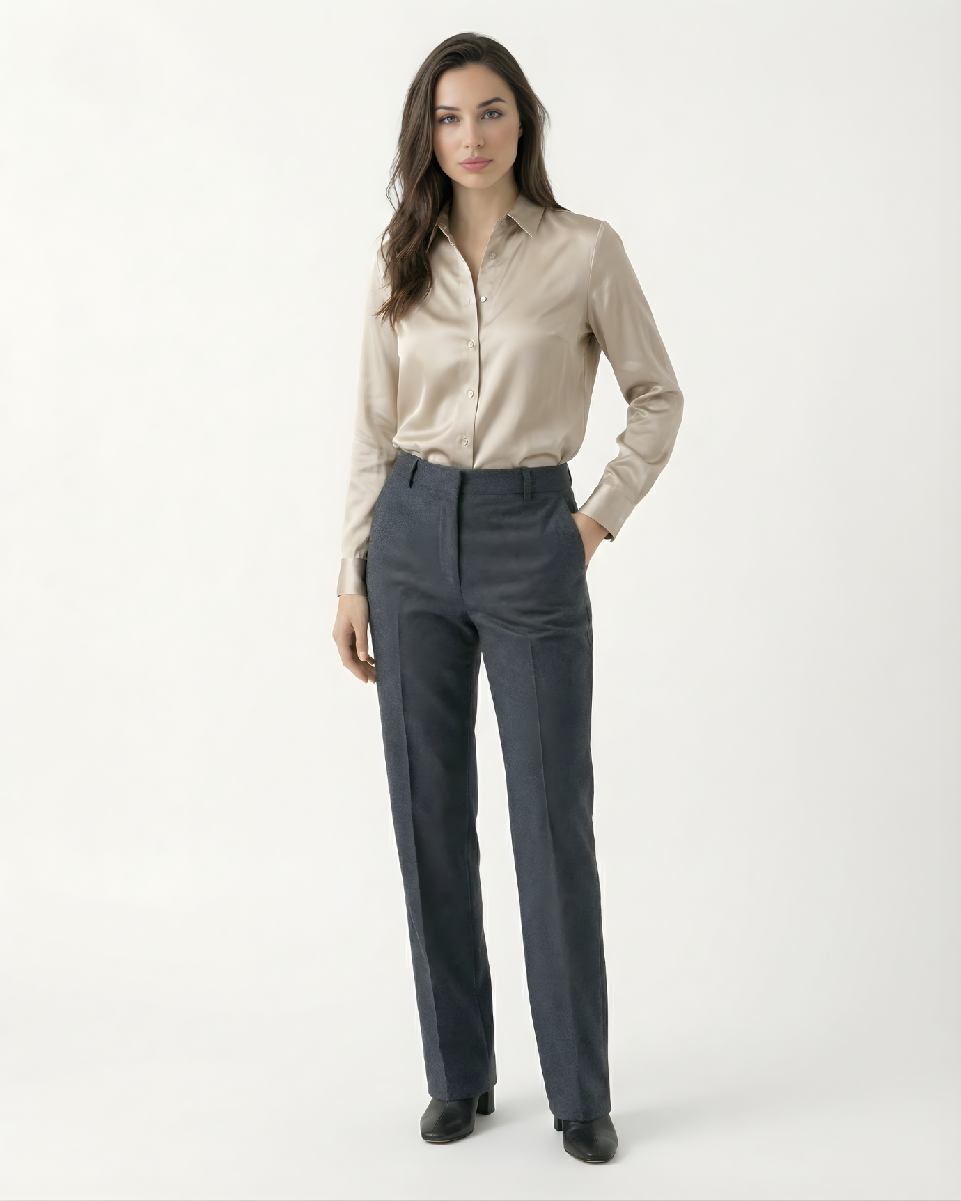 Premium Mulberry Silk Shirt Woman Heavyweight Satin Silk