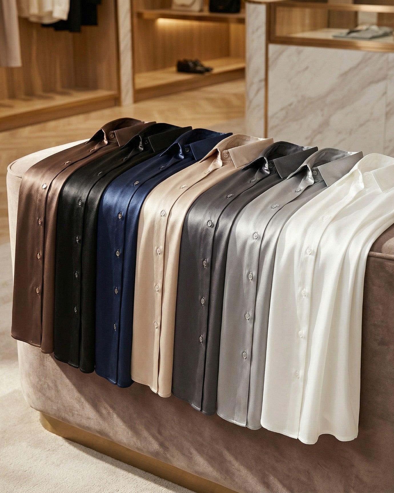 Premium Mulberry Silk Shirt Woman Heavyweight Satin Silk