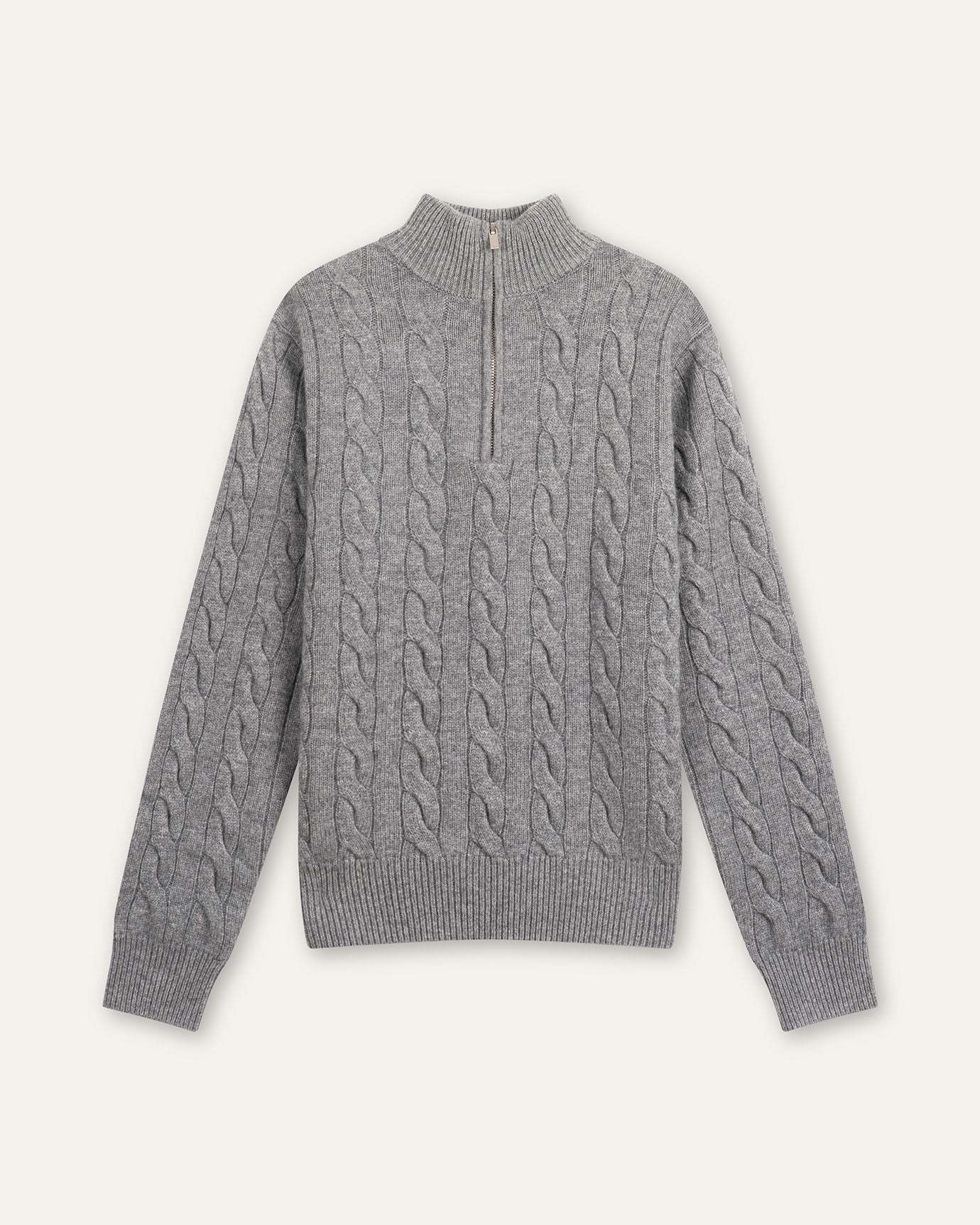 Cashmere Sweater Zipper Women Old Money Style