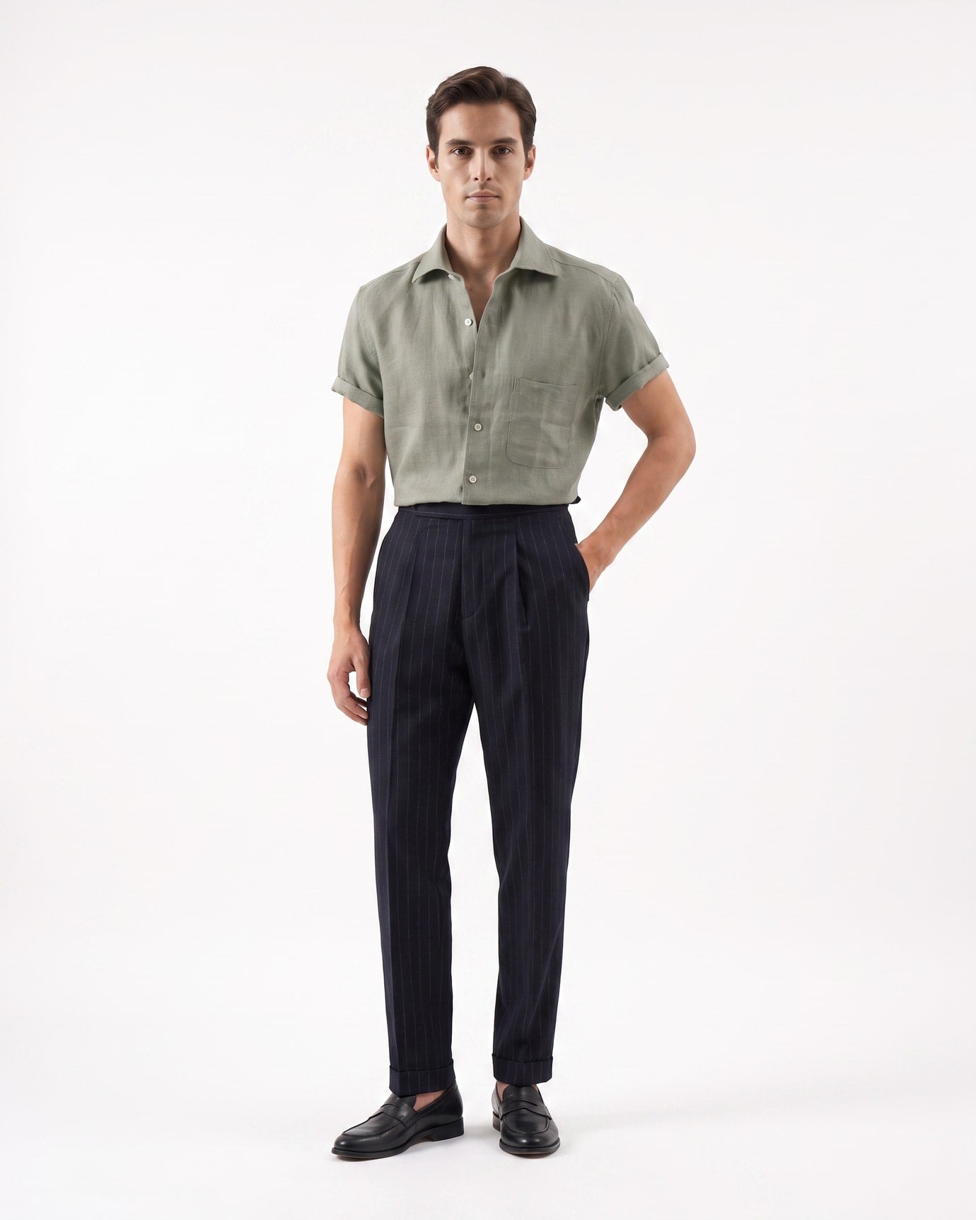 Paris Linen Loose Fit Short Sleeve Shirt