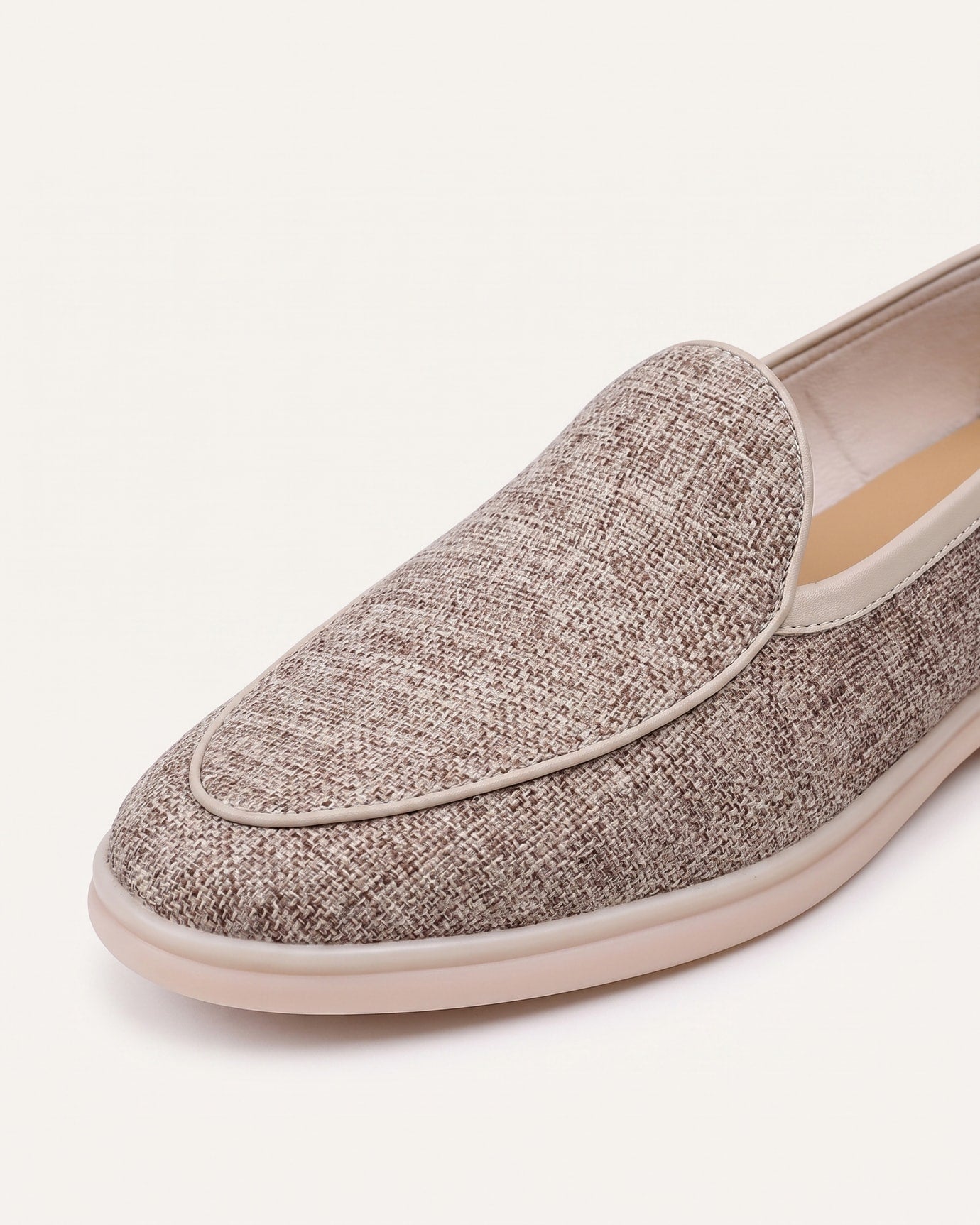 Paris Linen Leather Loafers
