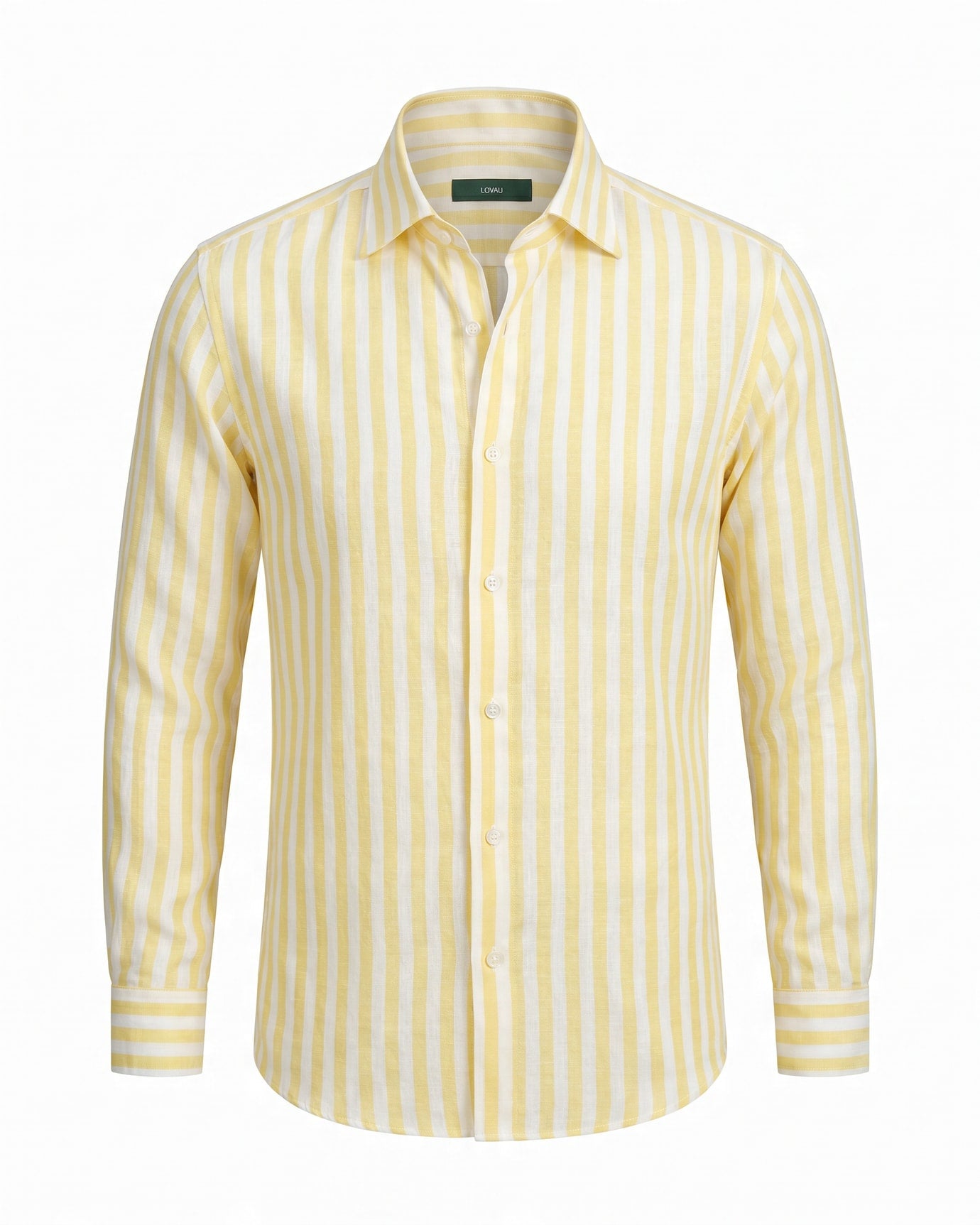 Striped V Neck Linen Shirt