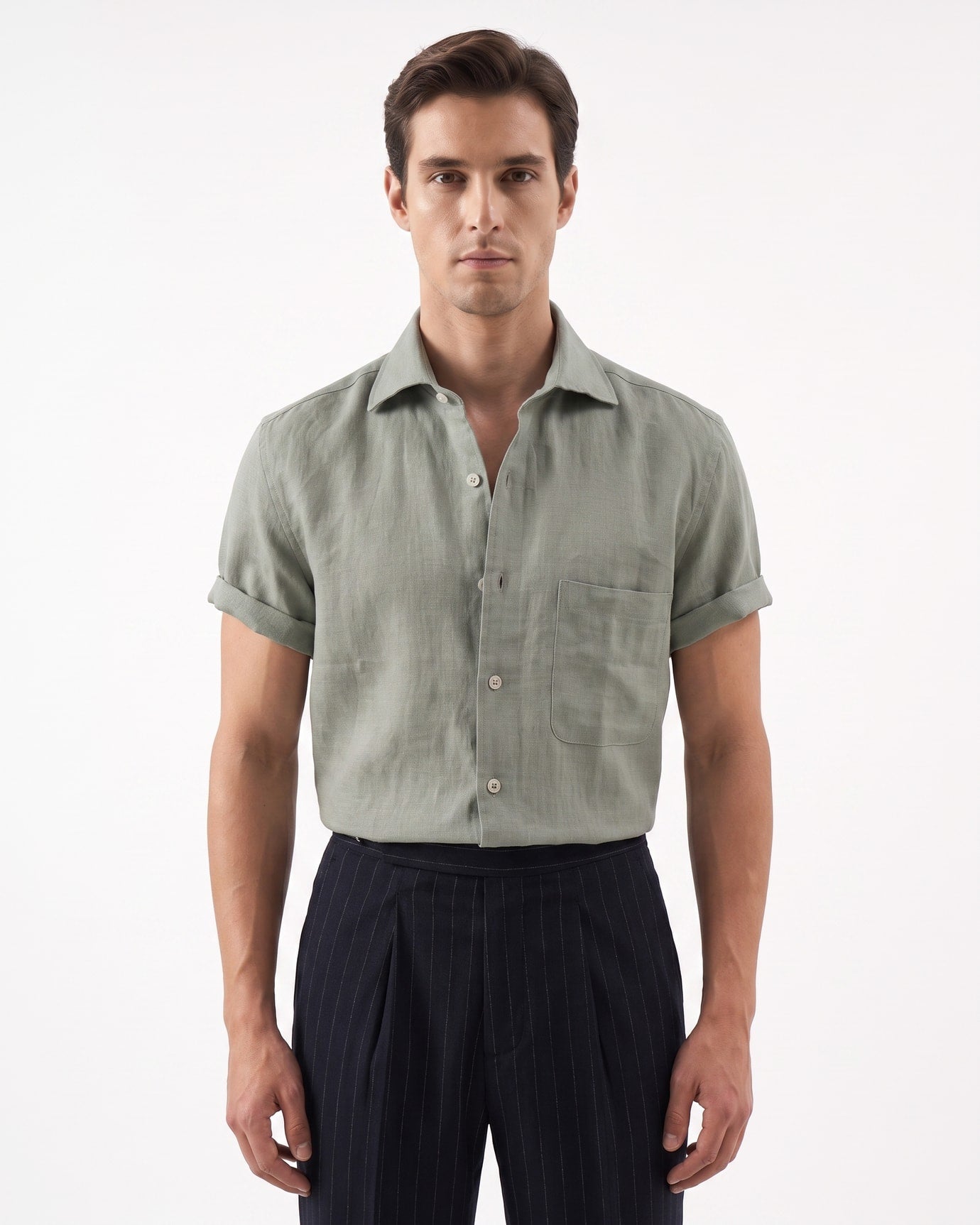 Paris Linen Loose Fit Short Sleeve Shirt