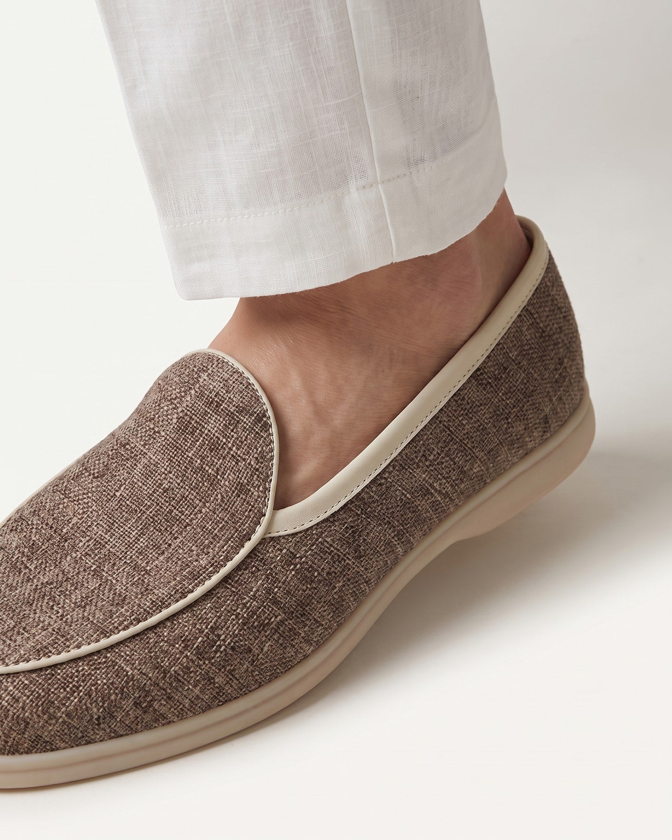 Paris Linen Leather Loafers