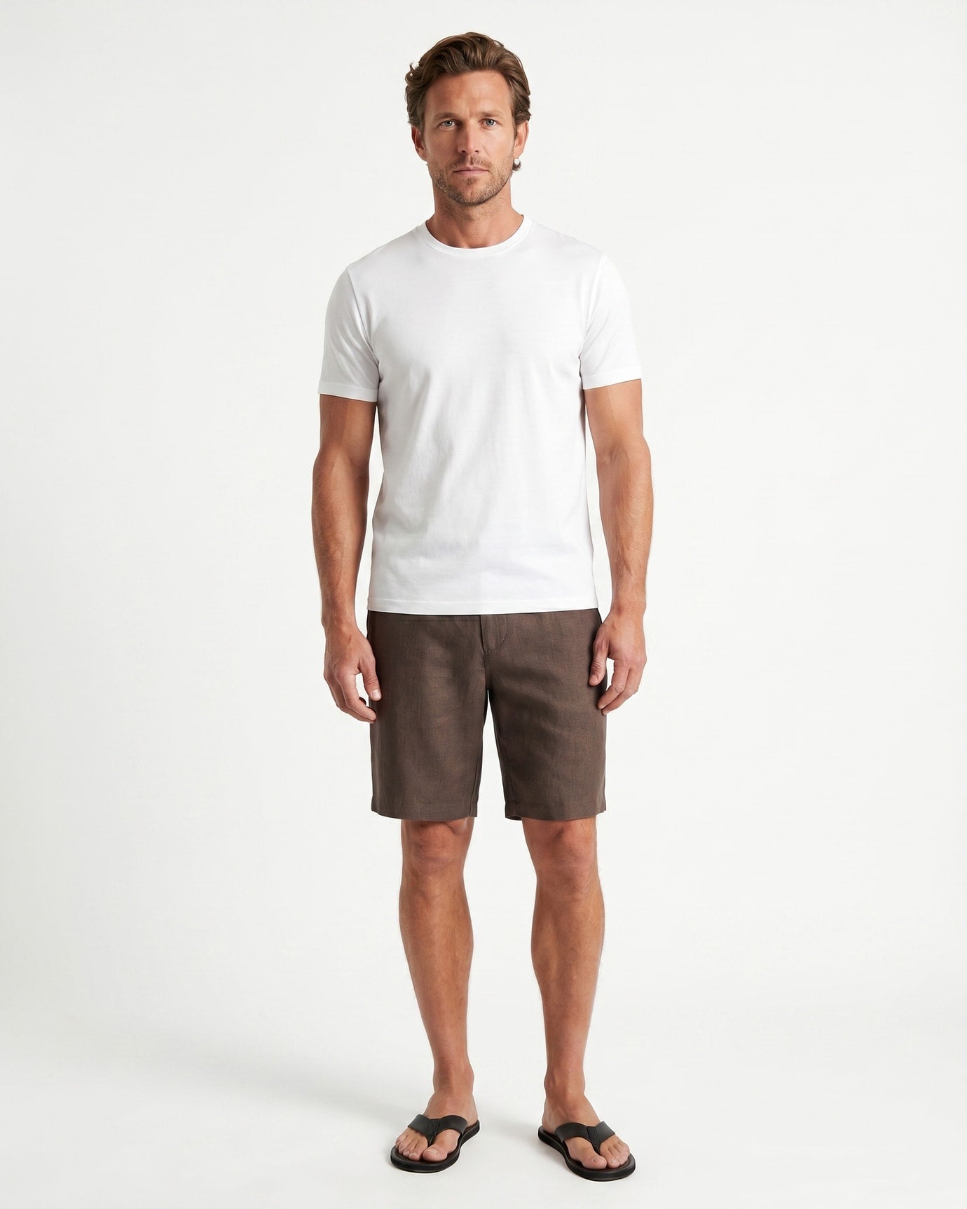 Monaco Linen Shorts with Elastic Waist