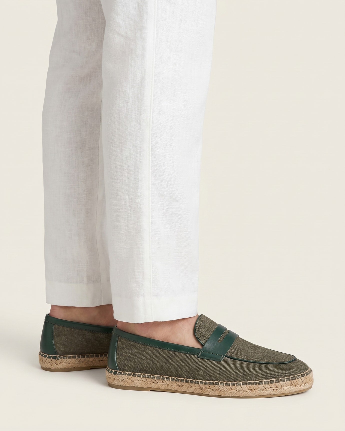 Ibiza Linen Leather Loafers