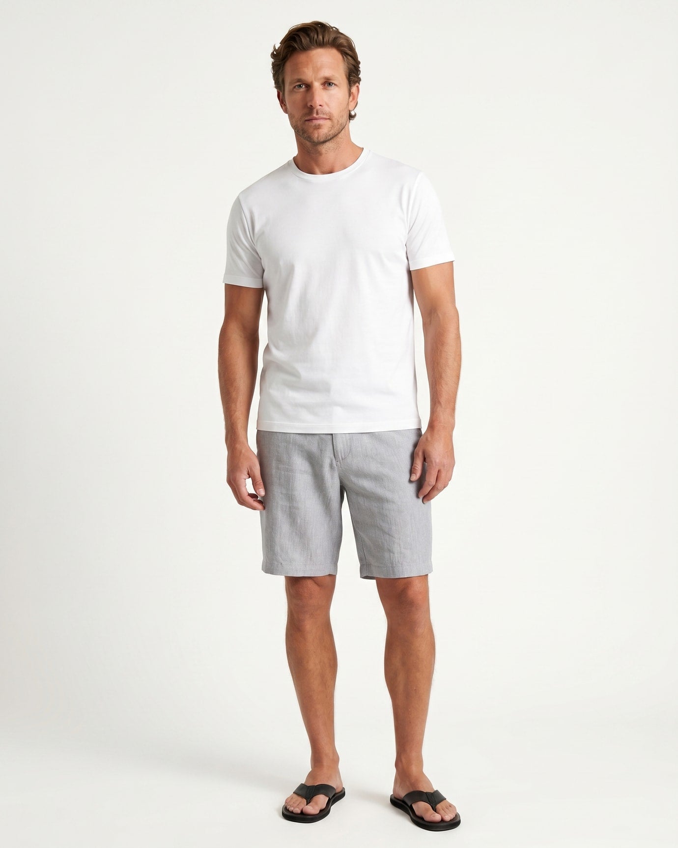 Monaco Linen Shorts with Elastic Waist