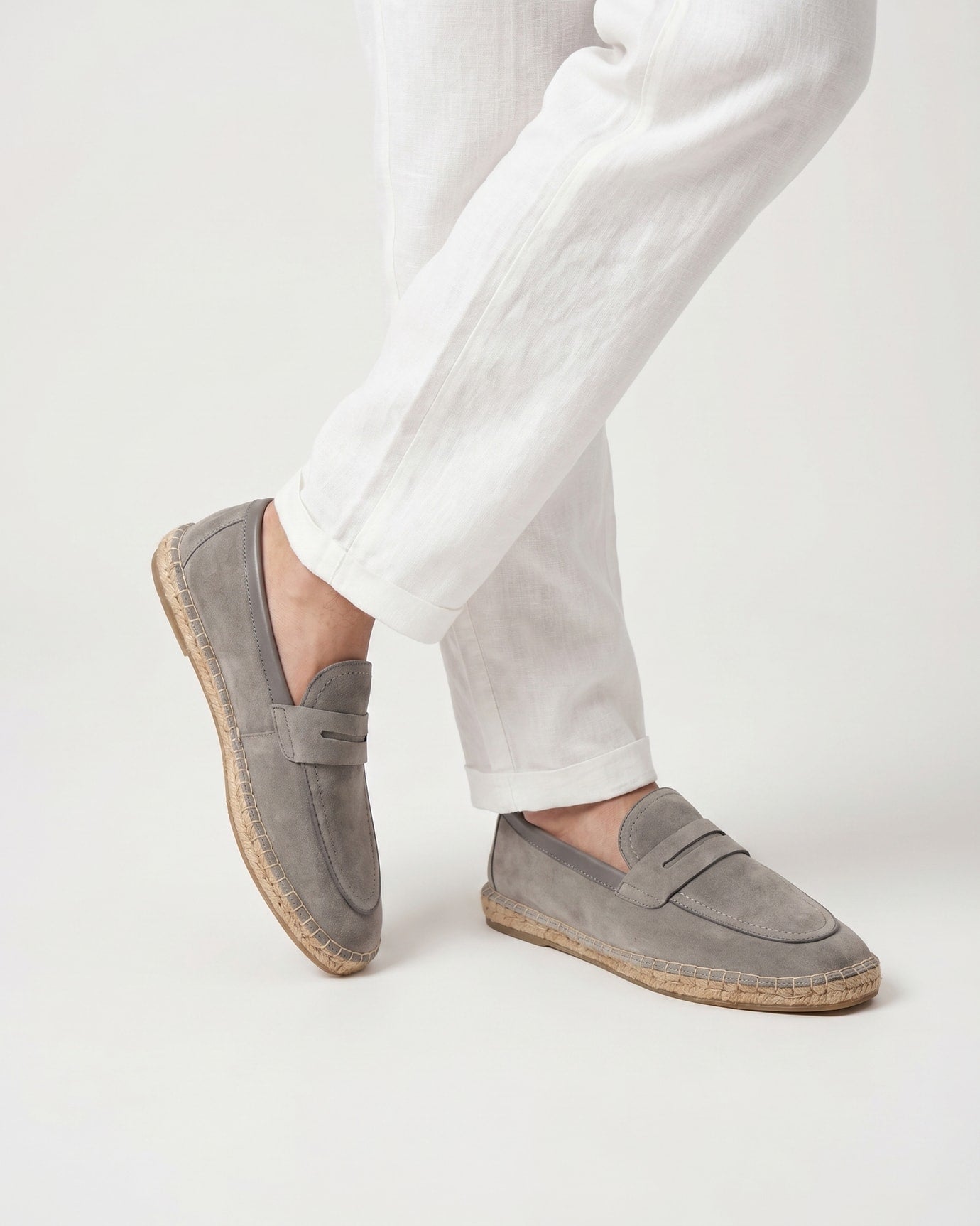Mediterranean Suede Slip-On Loafers