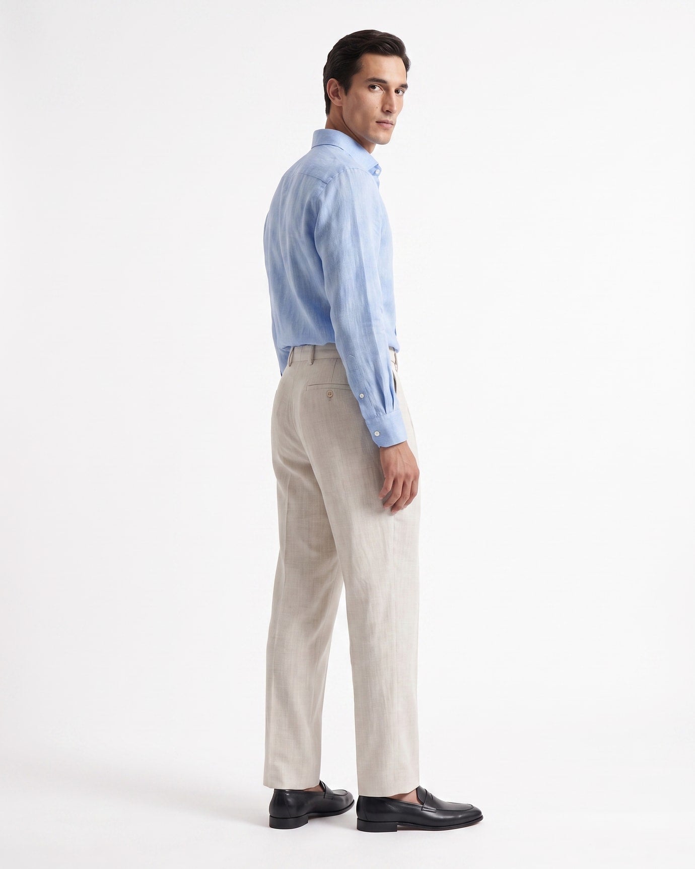 Vintage Tencel Linen Straight Leg Casual Pants