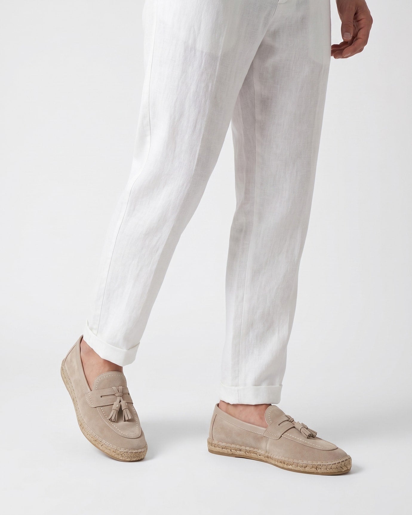 Mediterranean Suede Slip-On Loafers